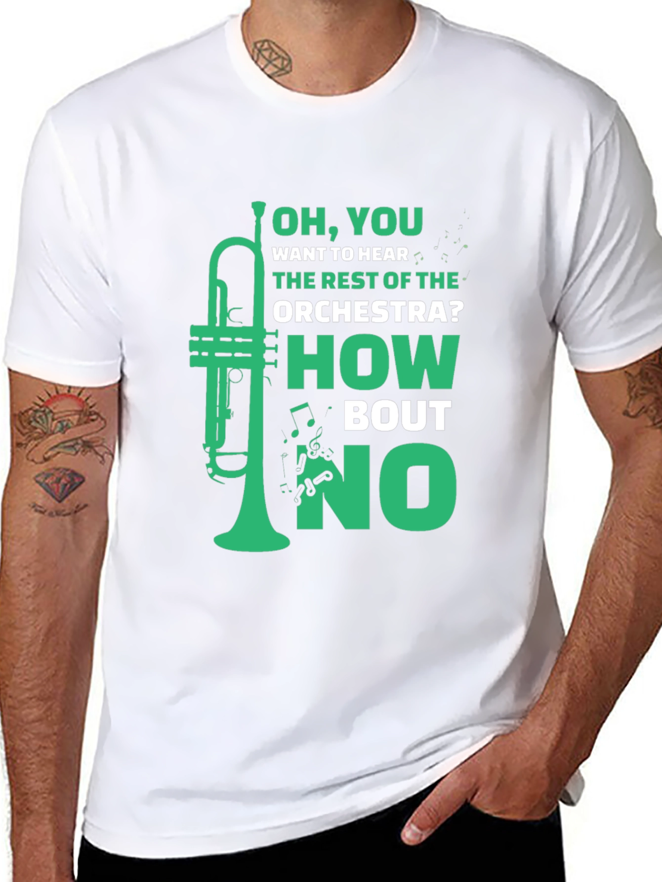 Humorous Trumpet Player T-Shirt - How Bout No