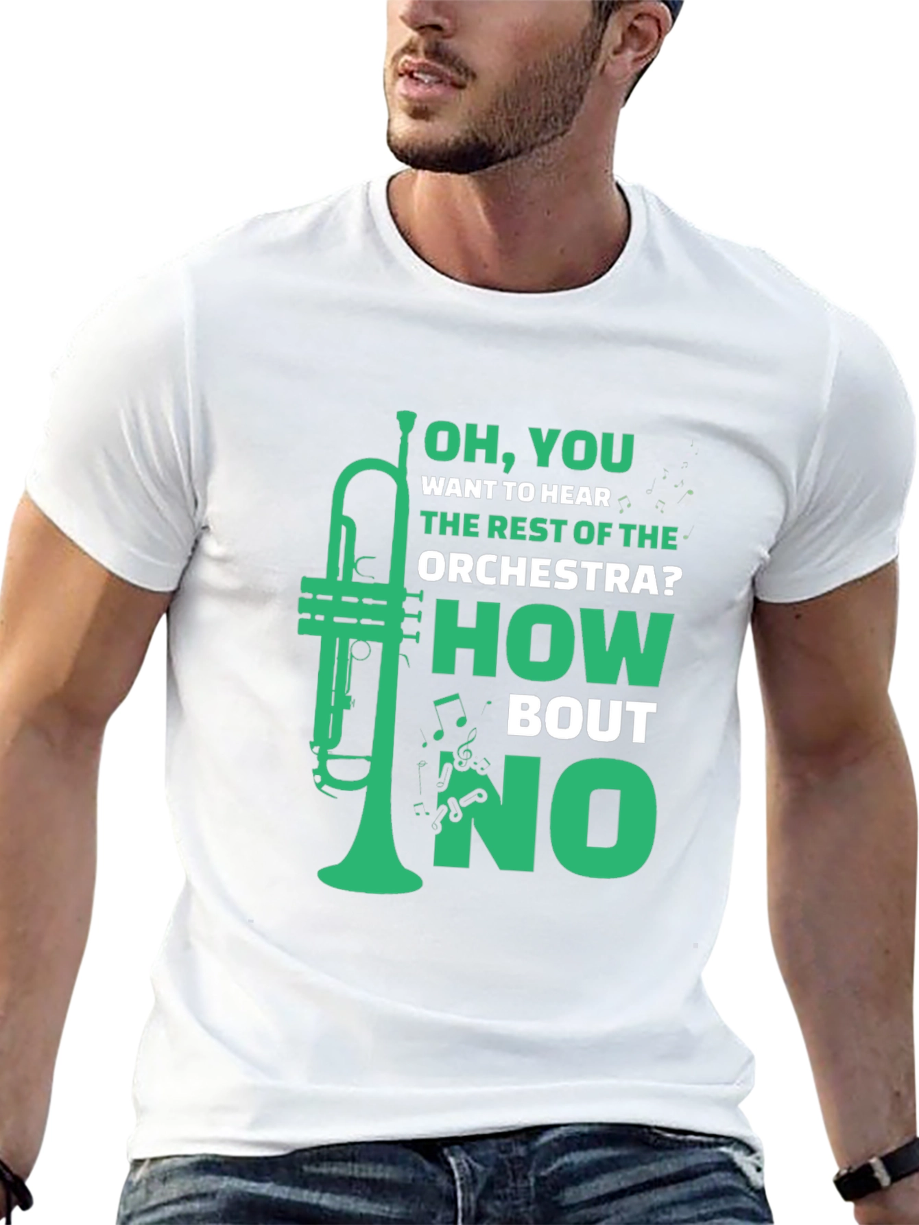 Humorous Trumpet Player T-Shirt - How Bout No