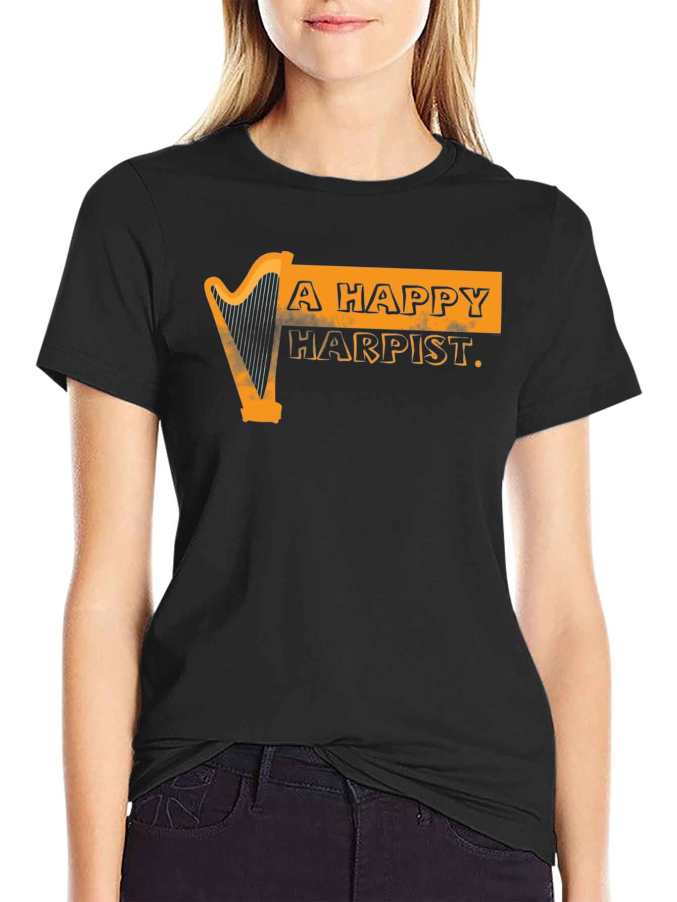 A Happy Harpist Graphic Tee