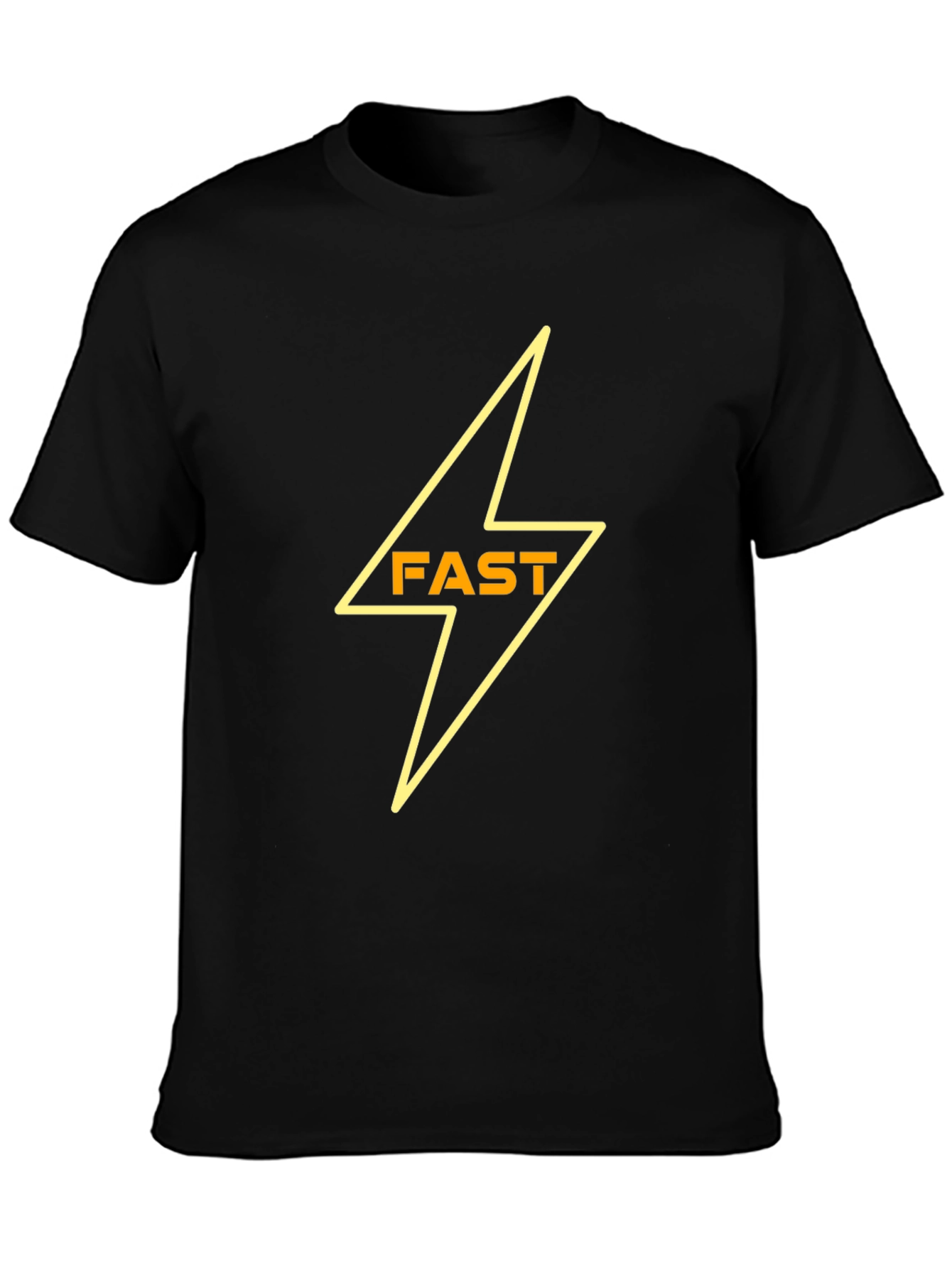Fast Lightning Bolt Black T-Shirt