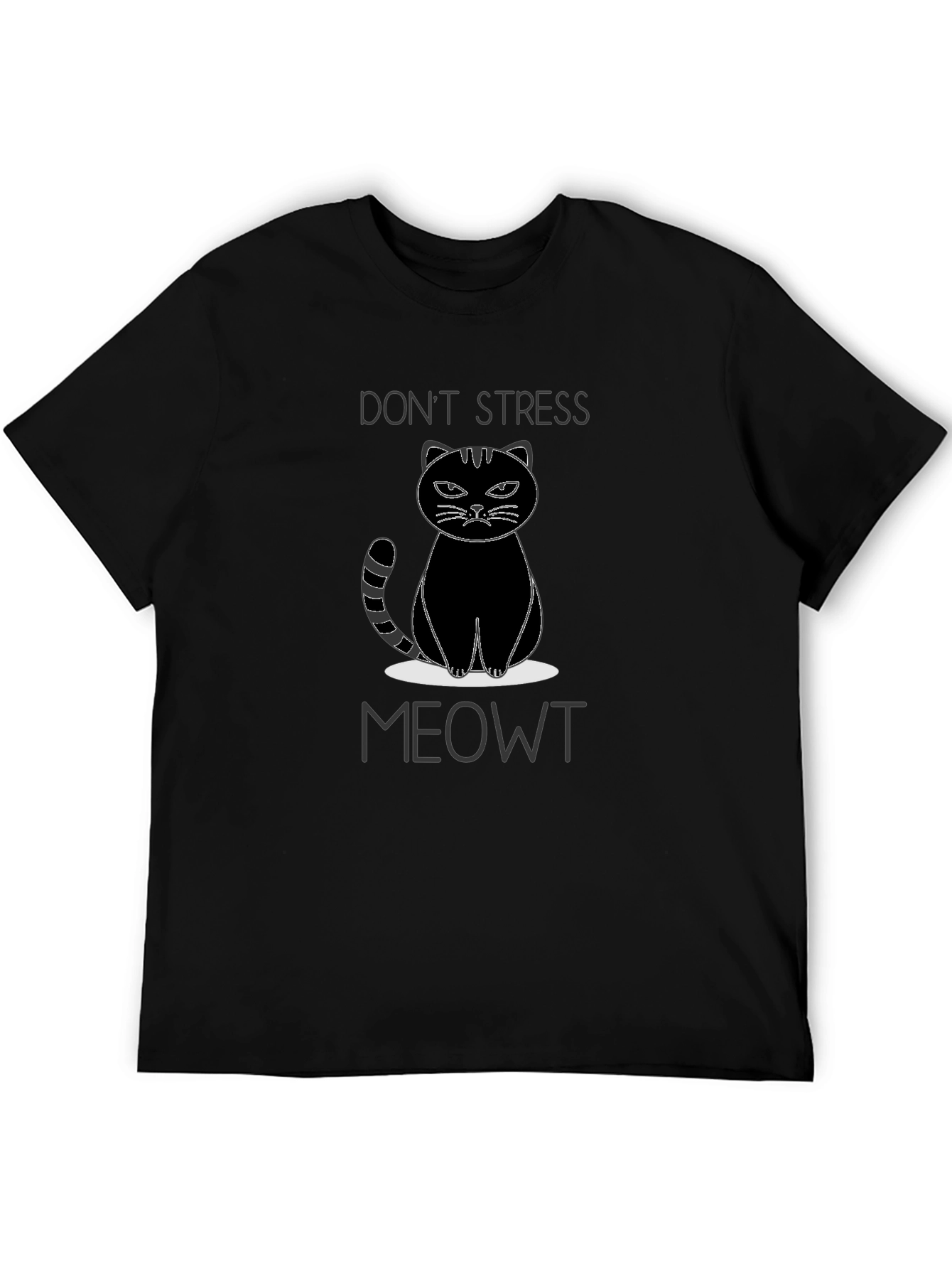 Dont Stress Meowt Black T-Shirt