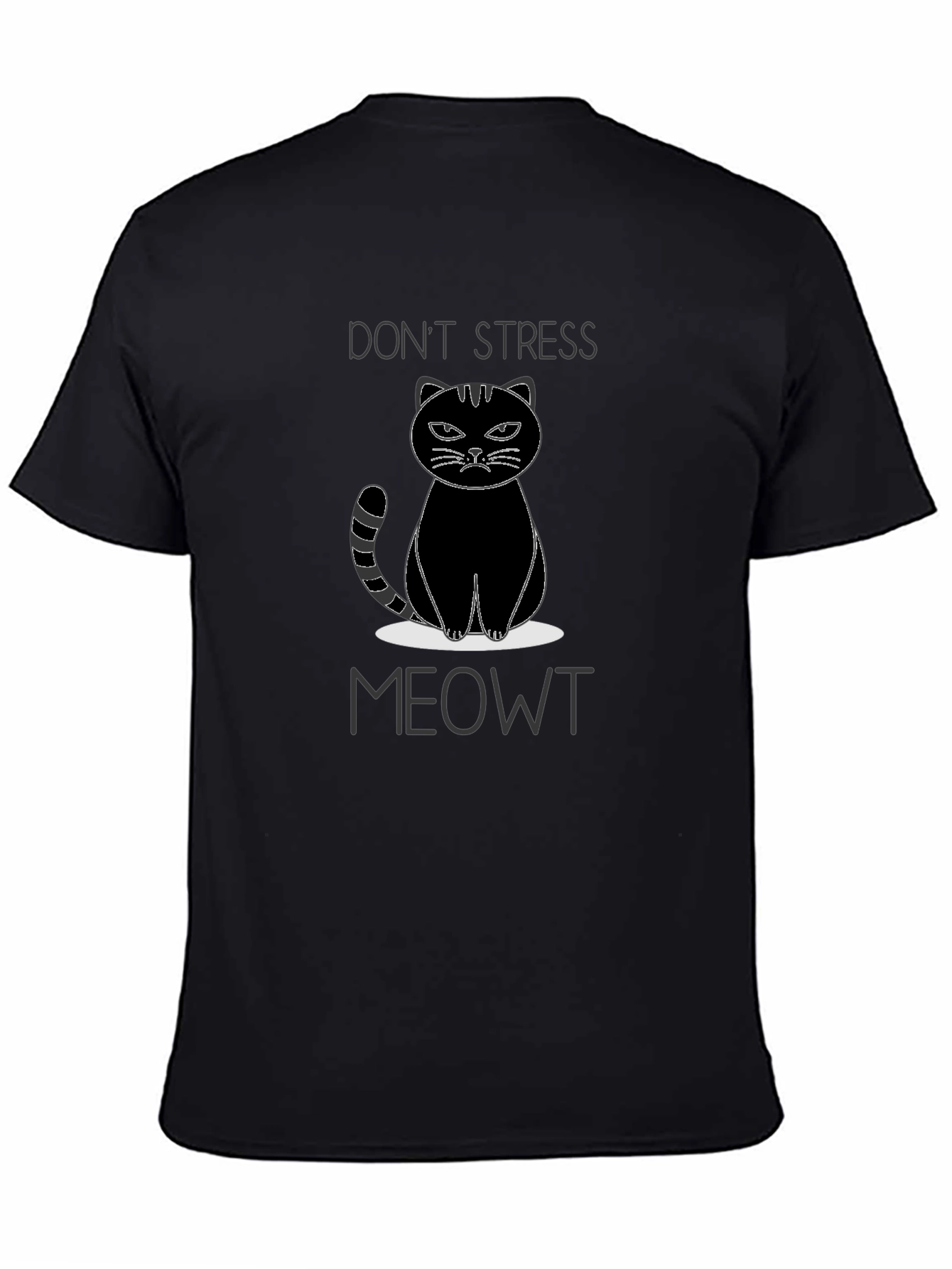 Dont Stress Meowt Black T-Shirt