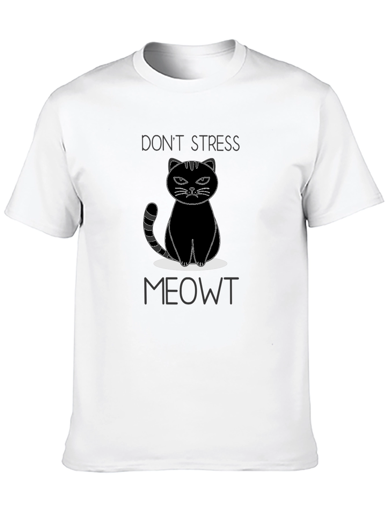 Dont Stress Meowt Black T-Shirt