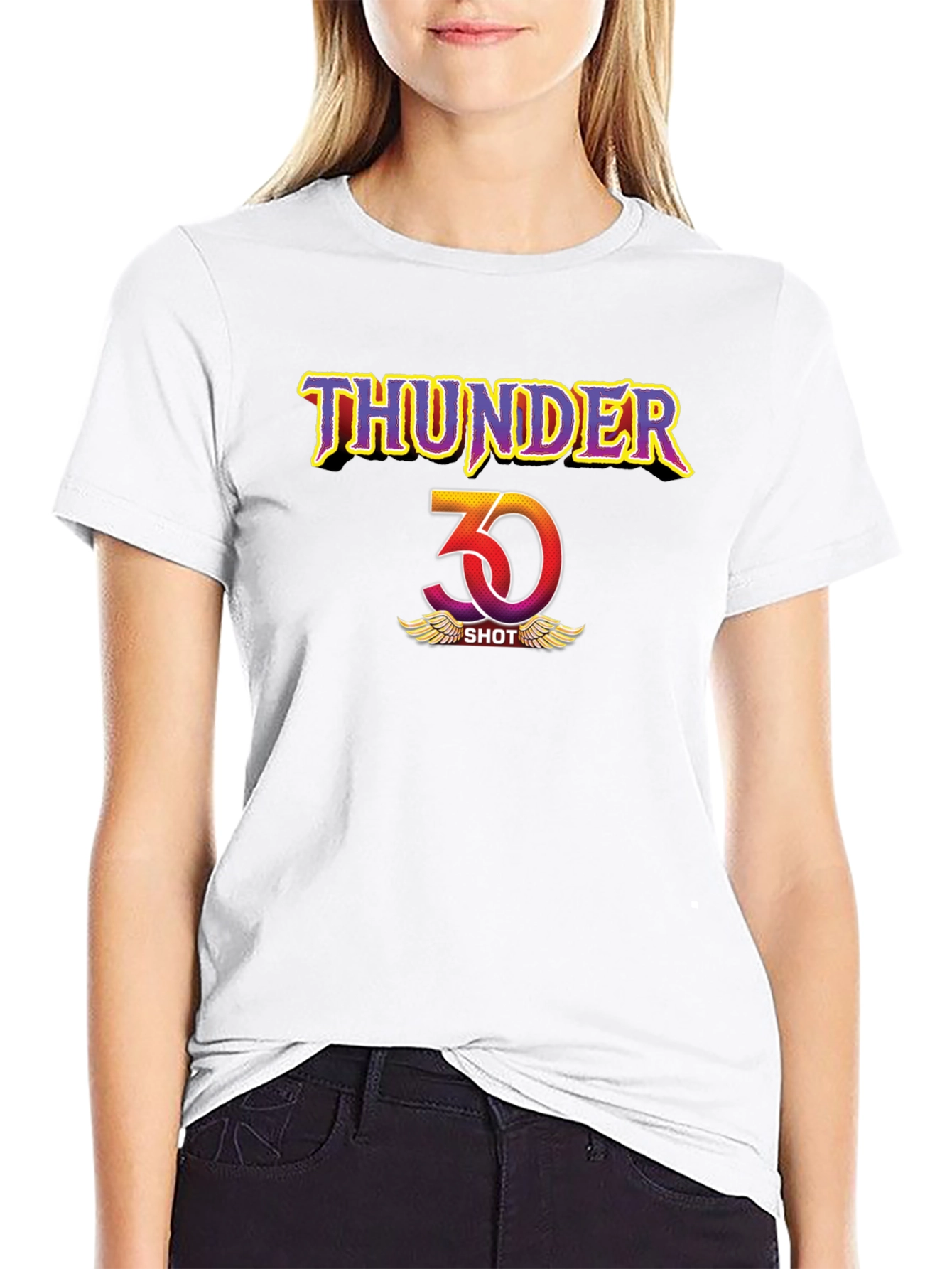 Thunder 30 Shot Graphic Tee - Bold Black Cotton