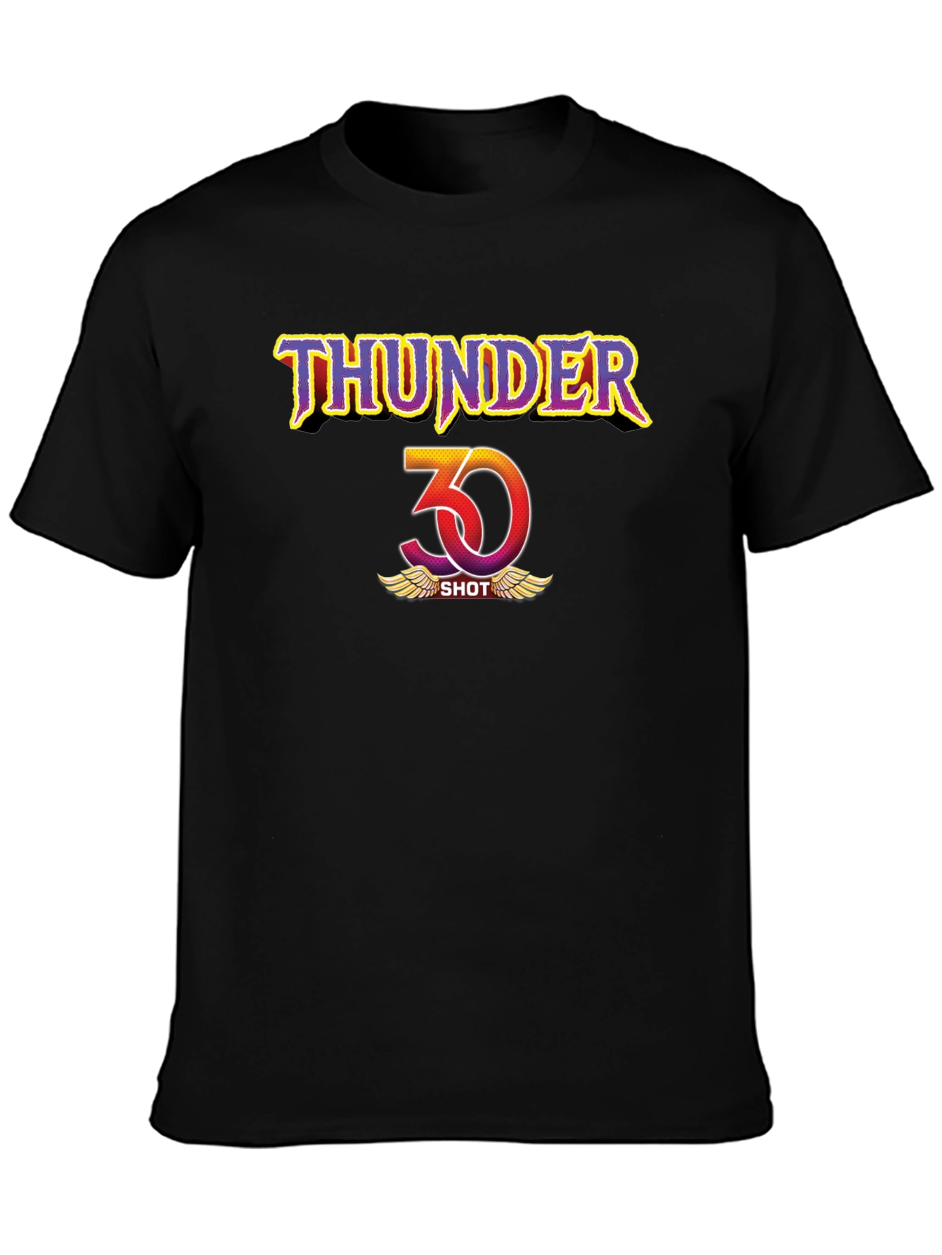 Thunder 30 Shot Graphic Tee - Bold Black Cotton