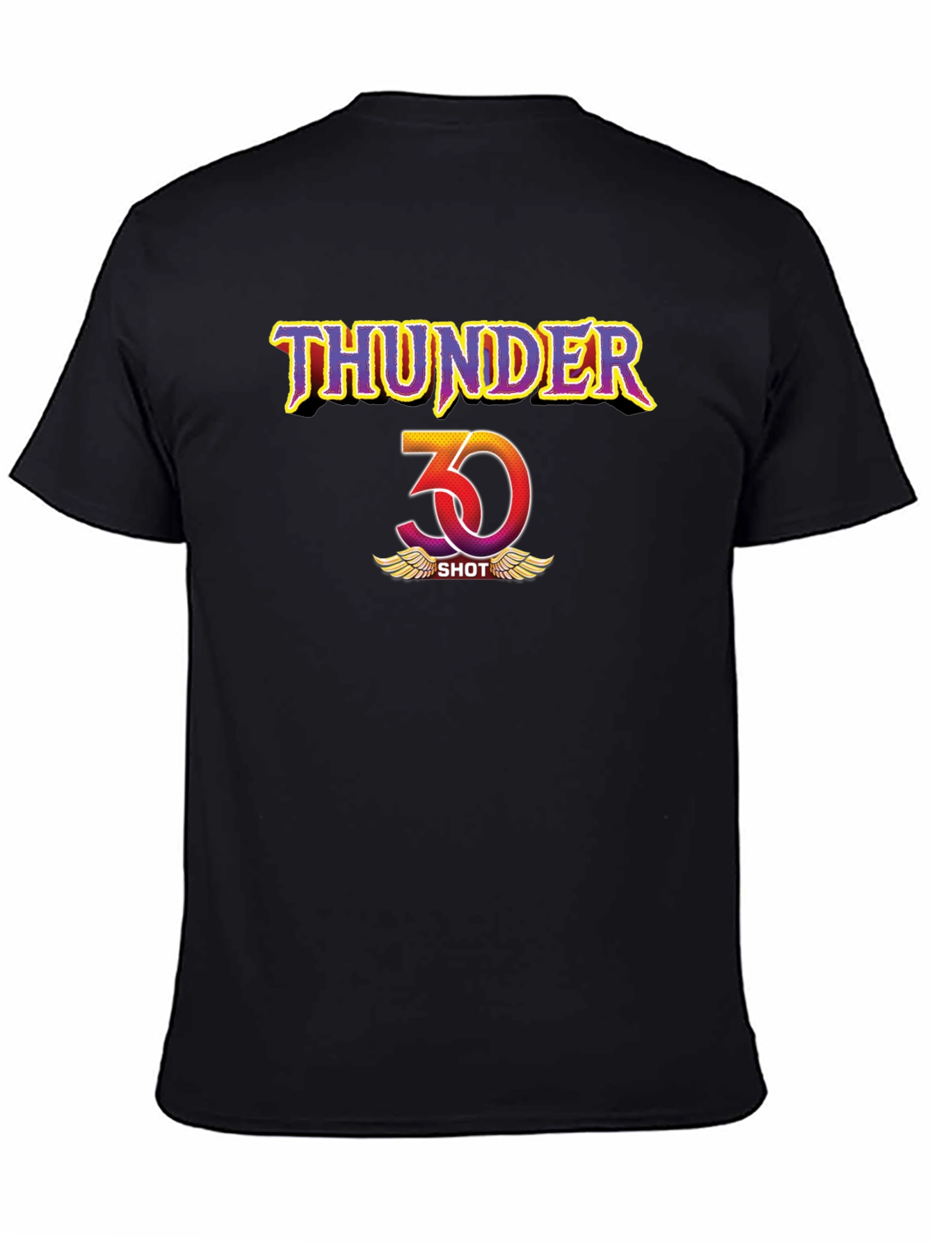 Thunder 30 Shot Graphic Tee - Bold Black Cotton