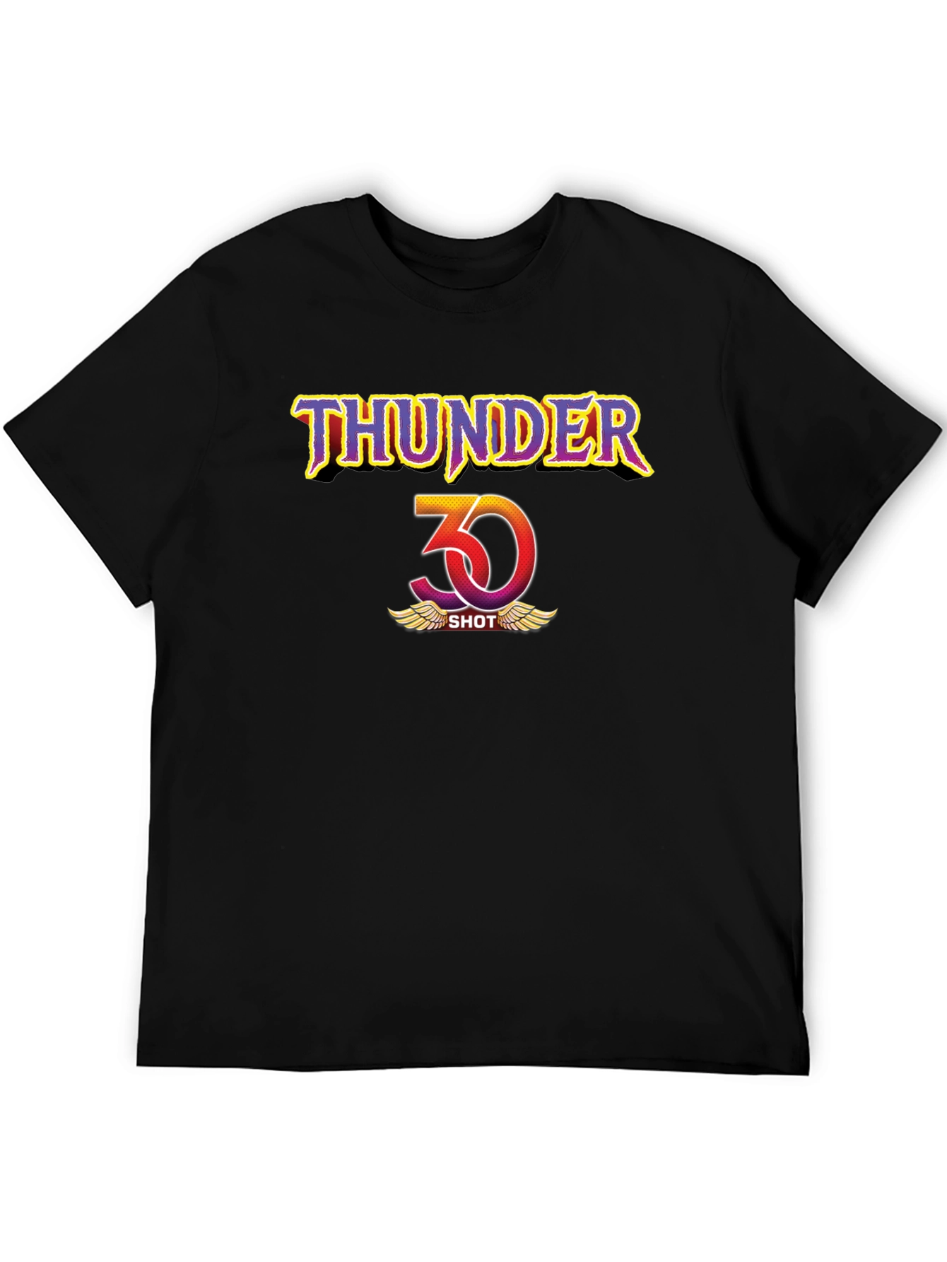 Thunder 30 Shot Graphic Tee - Bold Black Cotton