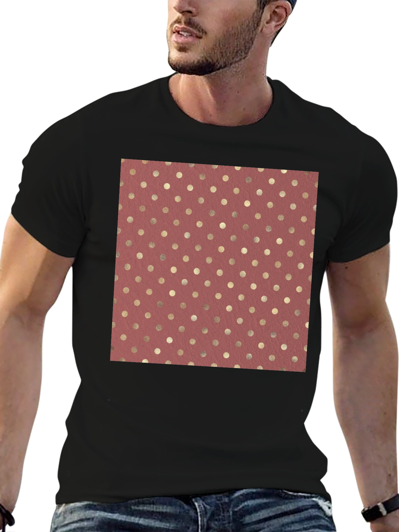 Polka Dot Print Tee - Stylish Casual Wear