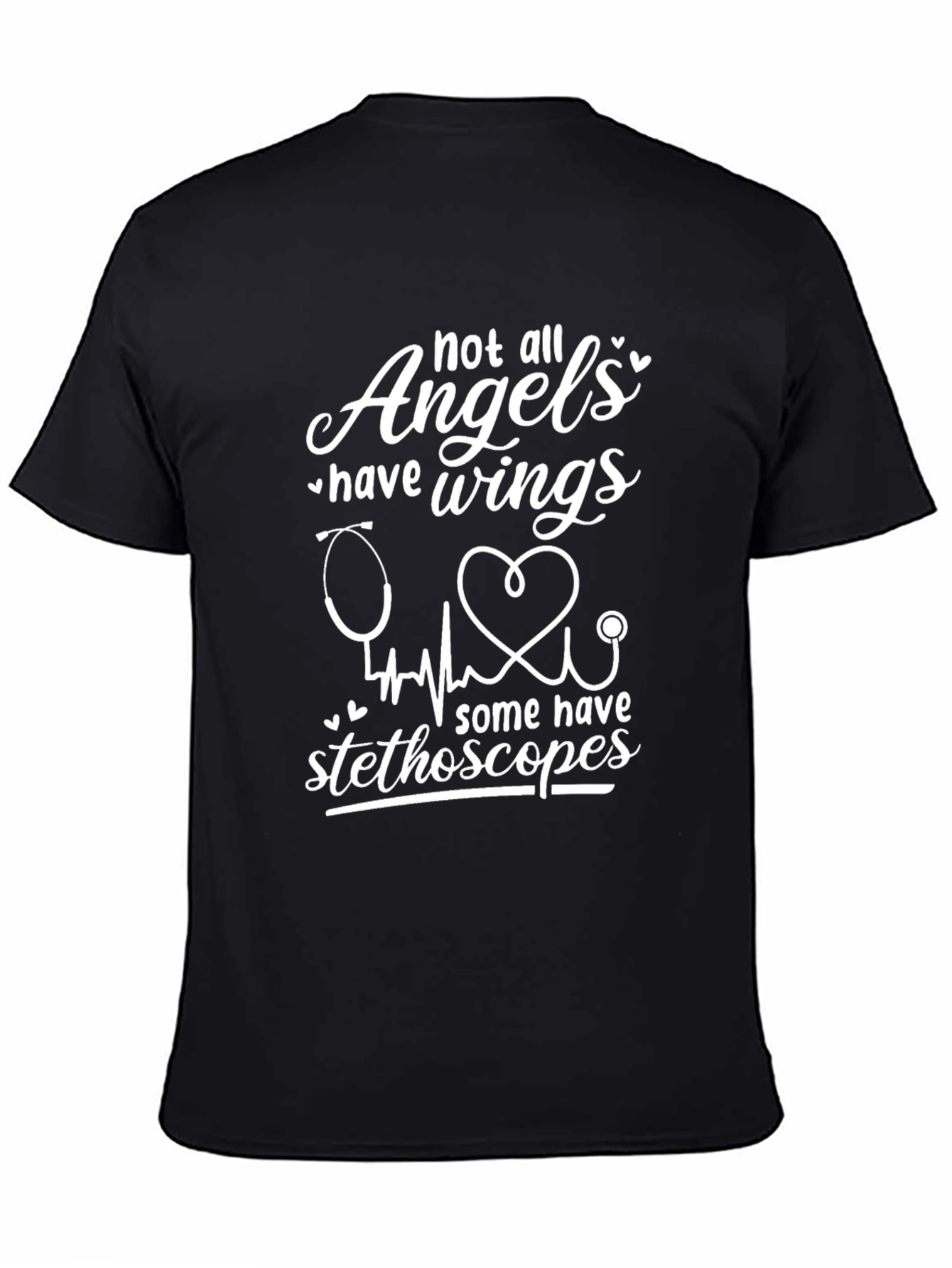 Angels Stethoscope Graphic Tee - Healthcare Hero Shirt