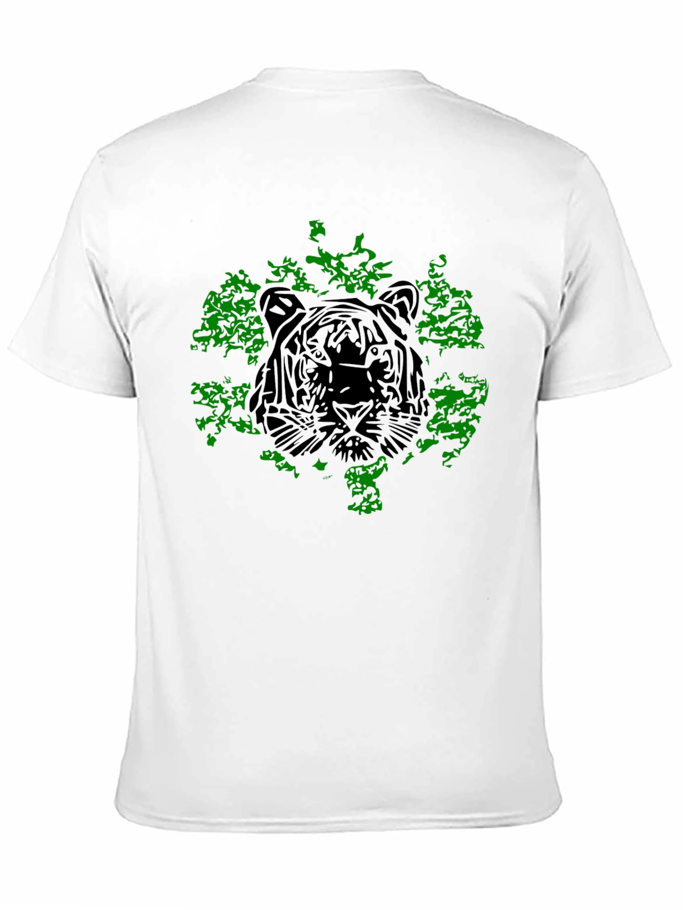 Tiger Graphic Tee - Black Cotton T-Shirt