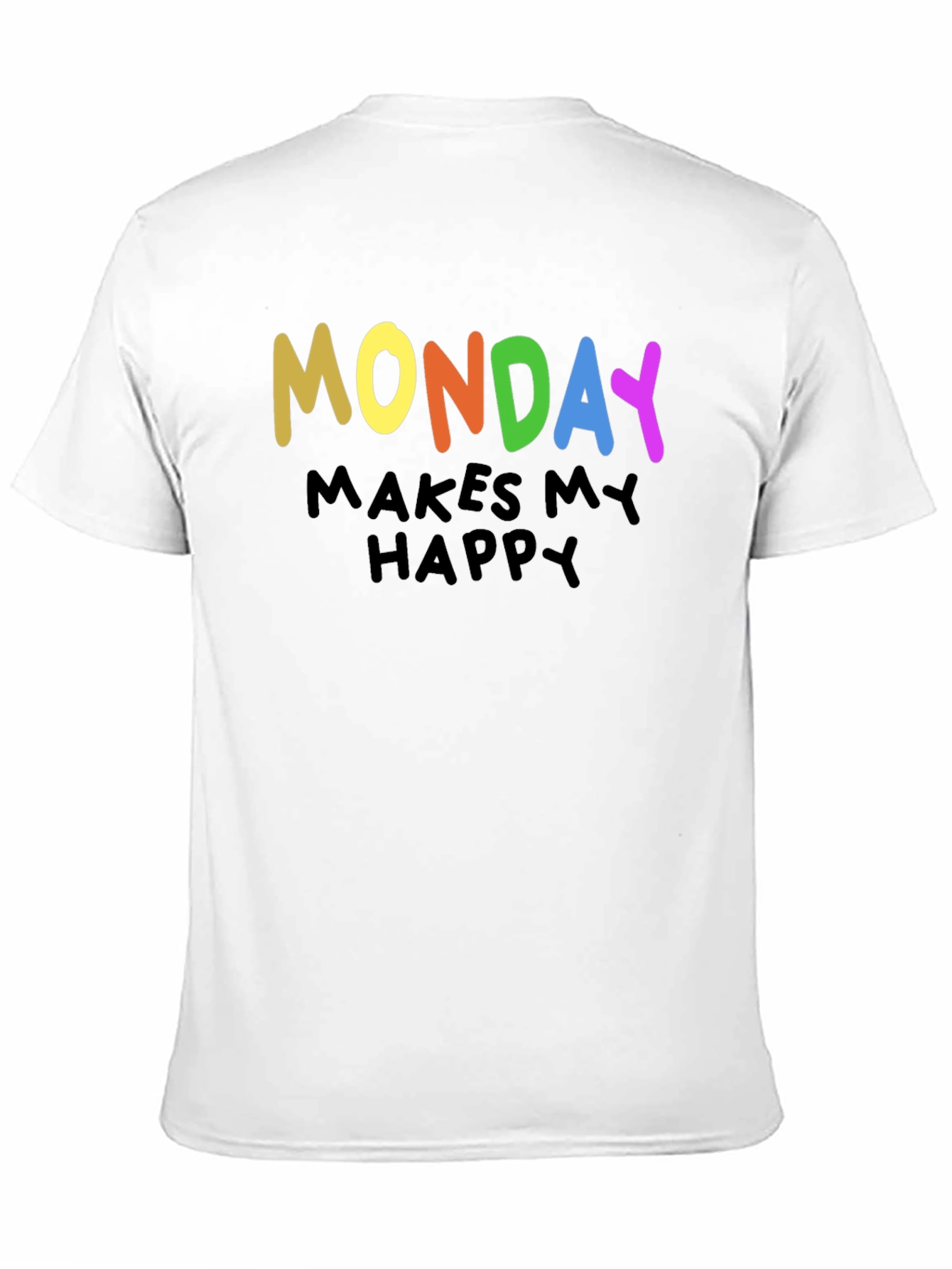 Monday Makes Me Happy Graphic Tee - Black
