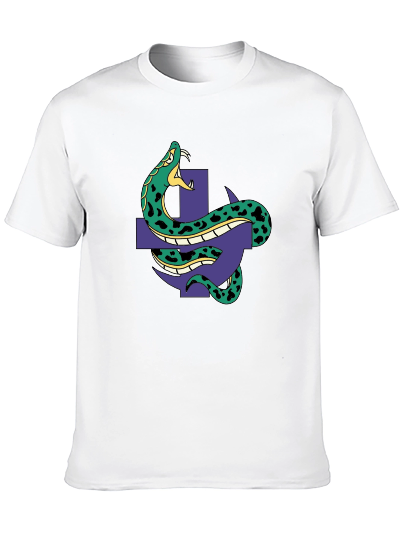 Snake & Cross Graphic Tee - Black