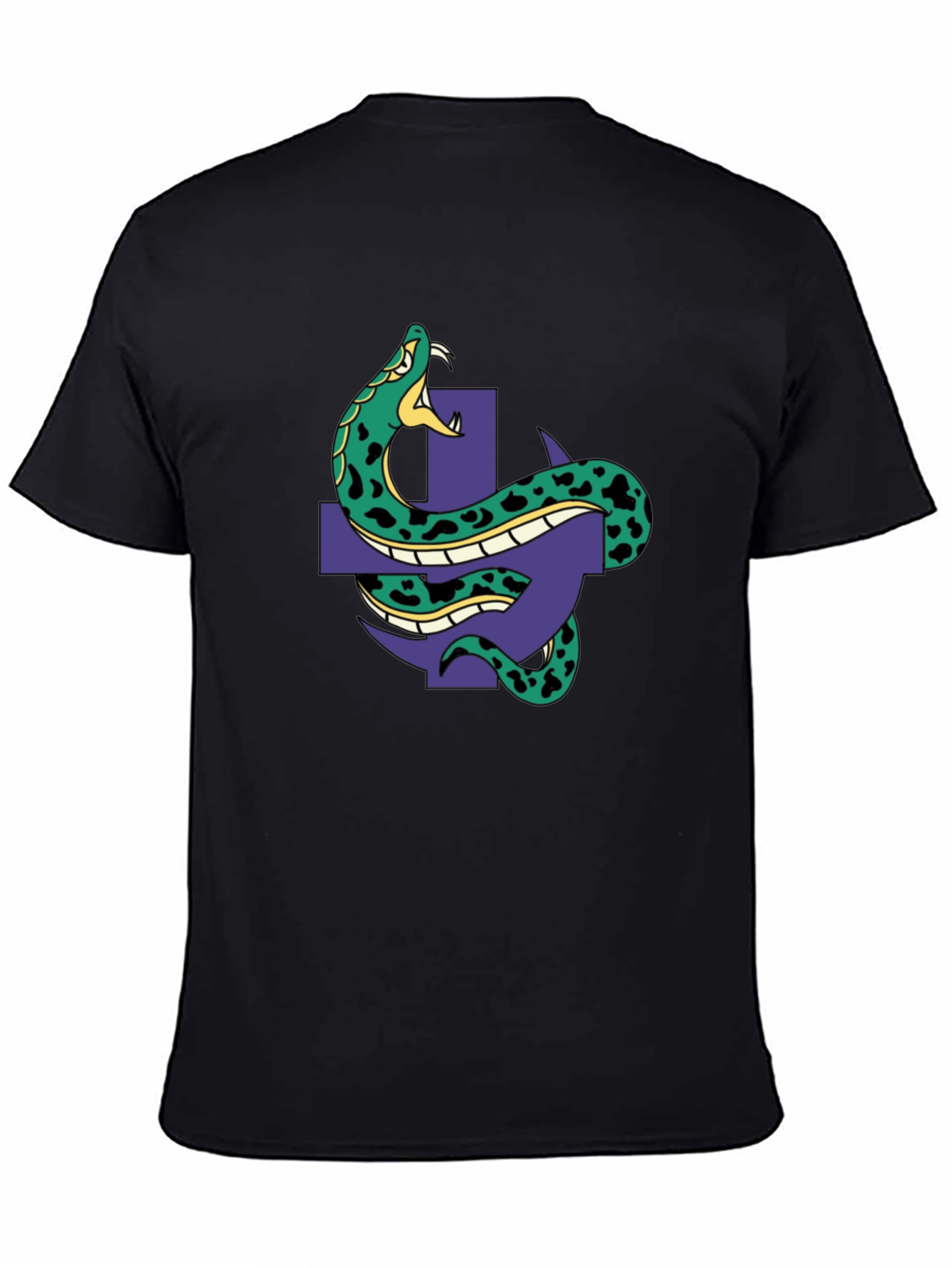 Snake & Cross Graphic Tee - Black