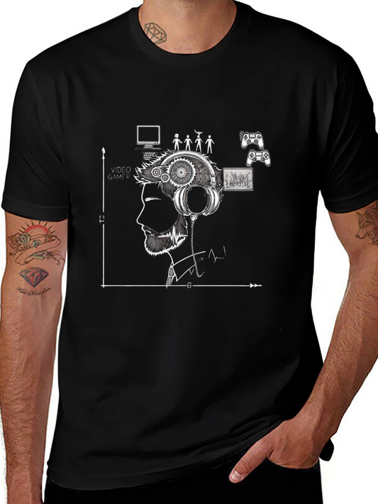 Gamer Mind T-Shirt - Black Graphic Tee