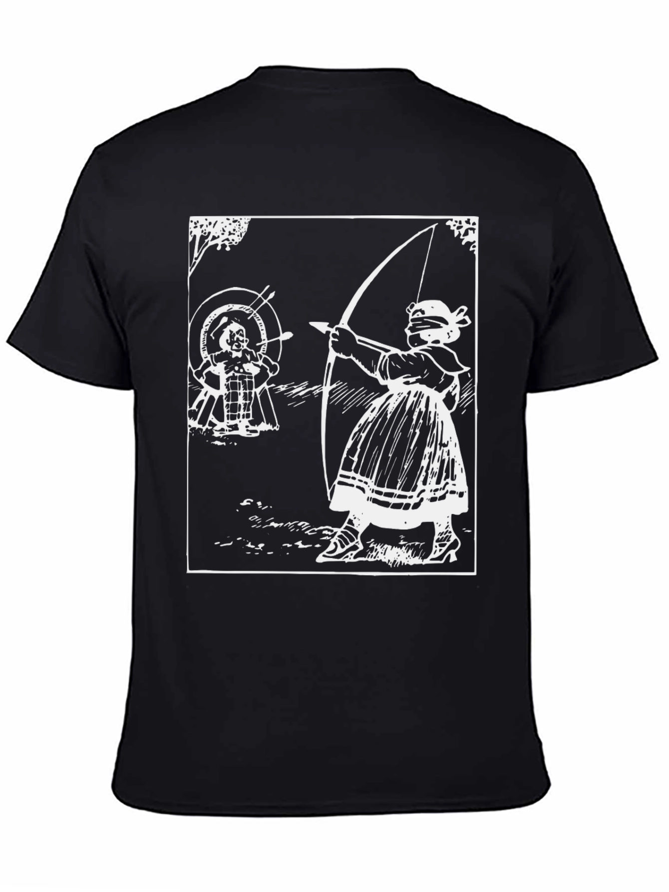 Archery Graphic Tee - Black Cotton T-Shirt