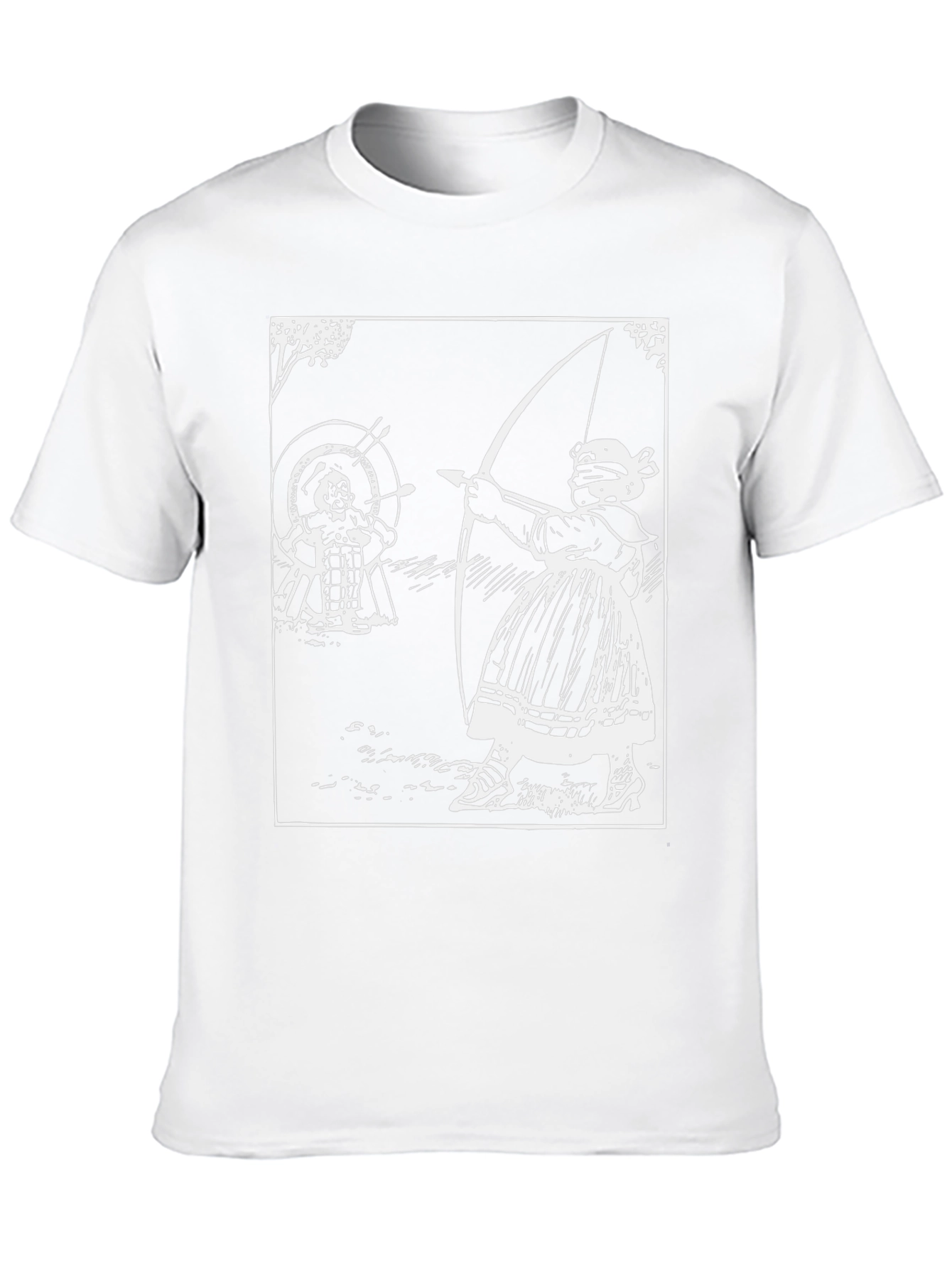 Archery Graphic Tee - Black Cotton T-Shirt
