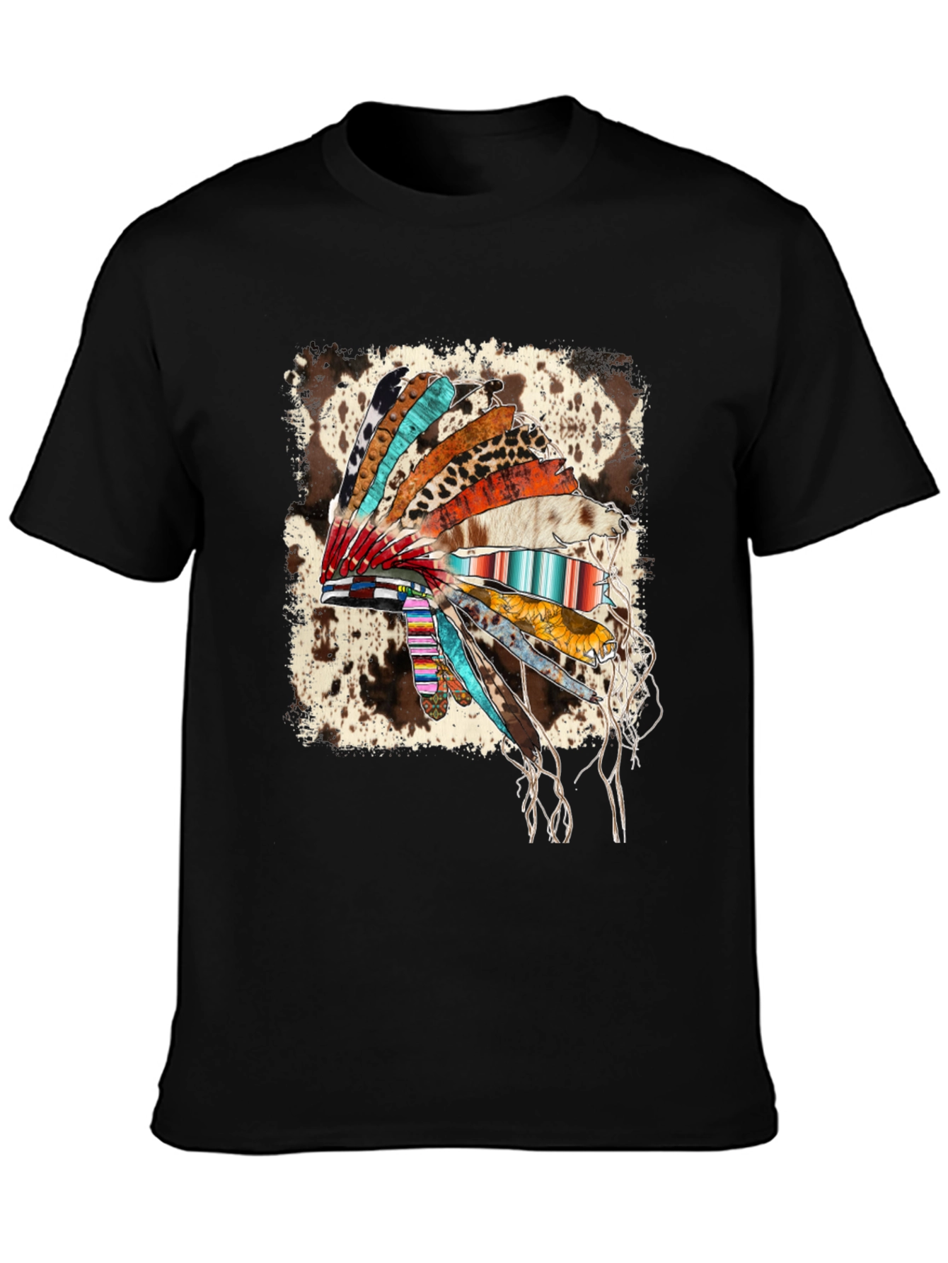 Rustic Headdress Graphic Tee - Western Style