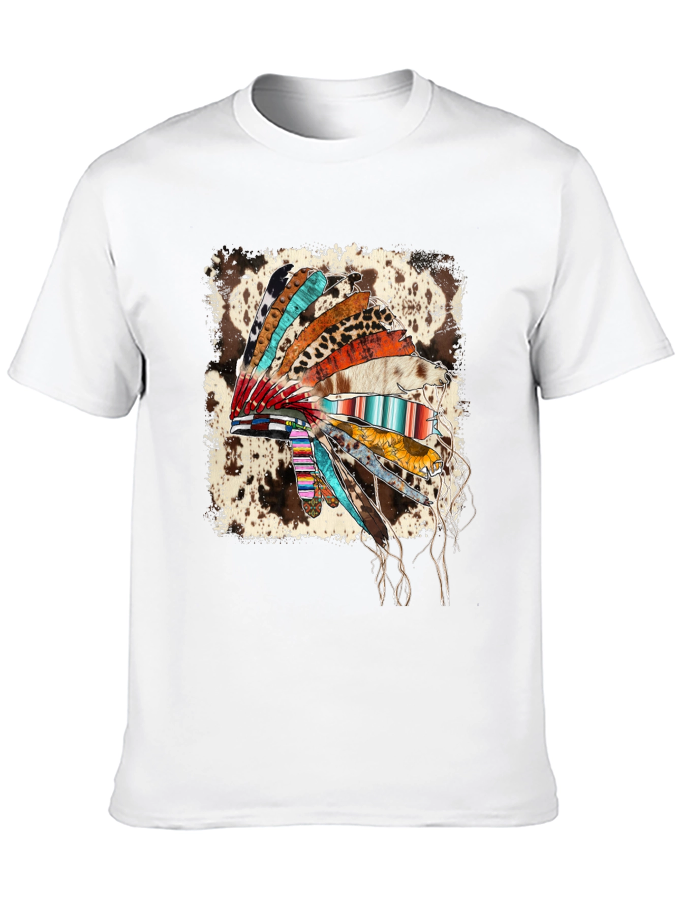 Rustic Headdress Graphic Tee - Western Style