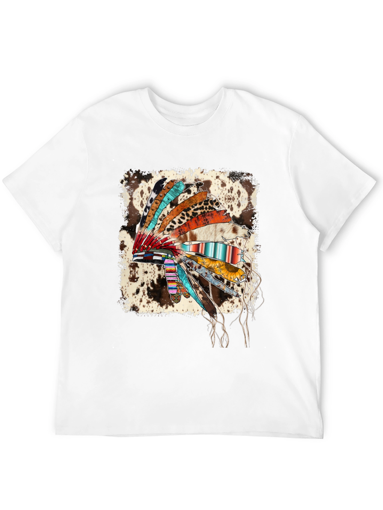 Rustic Headdress Graphic Tee - Western Style