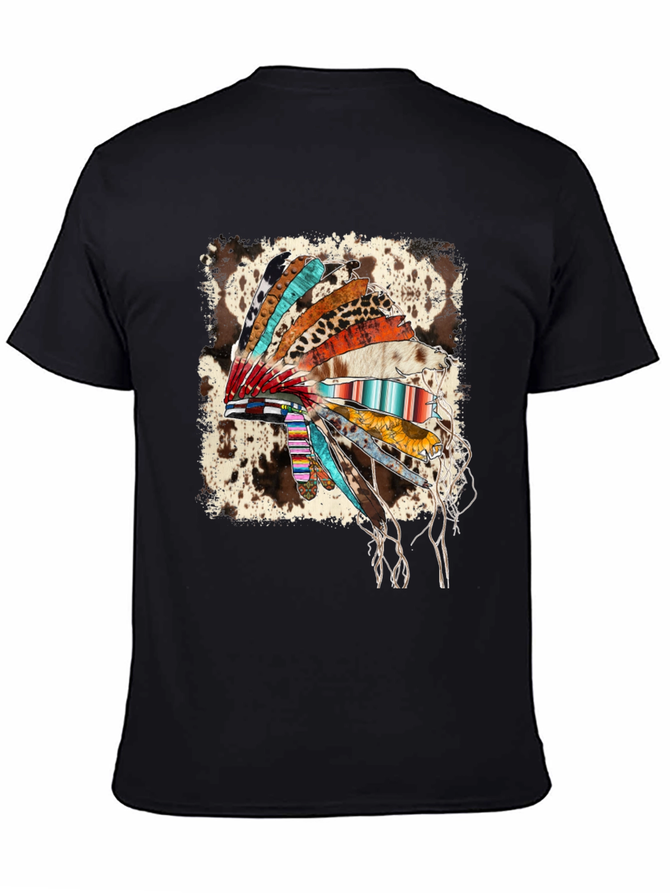 Rustic Headdress Graphic Tee - Western Style