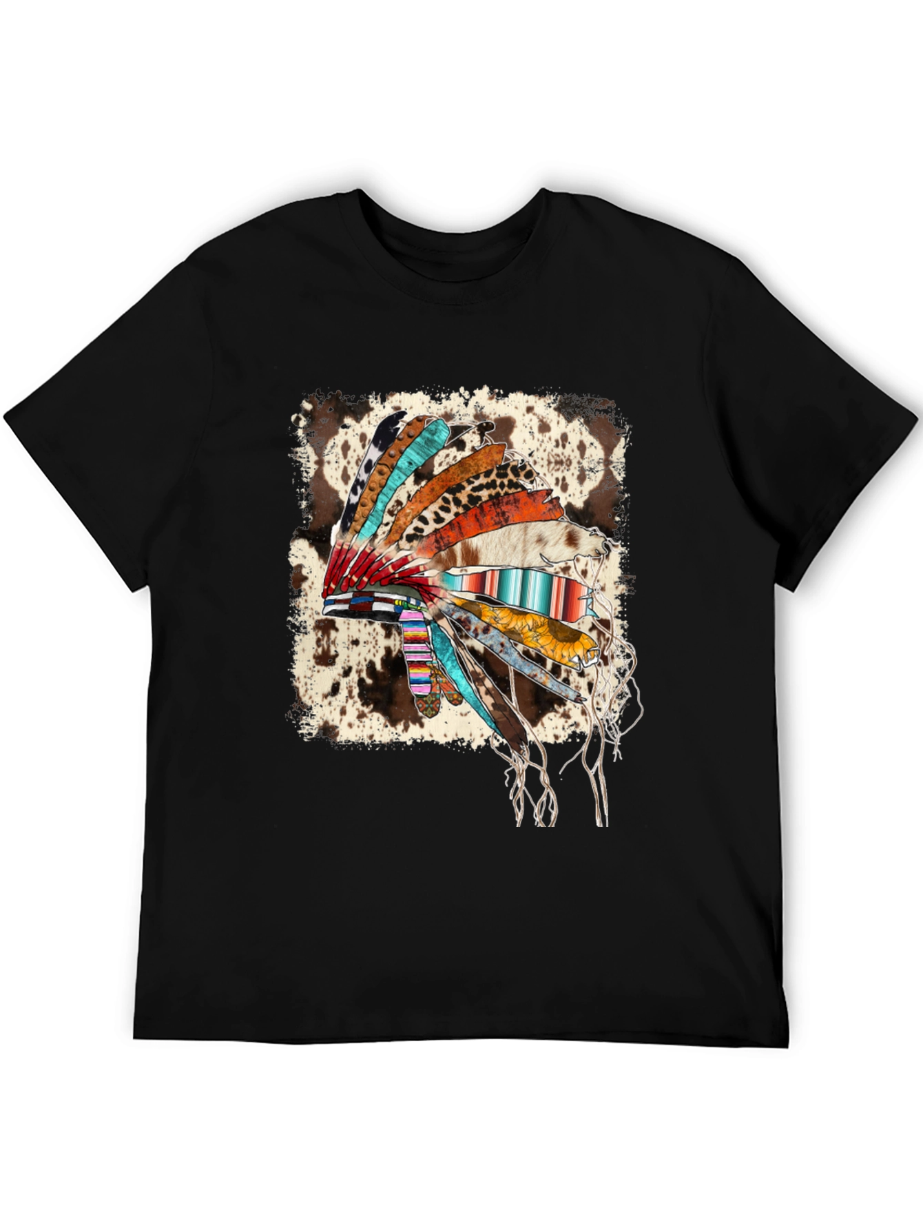 Rustic Headdress Graphic Tee - Western Style