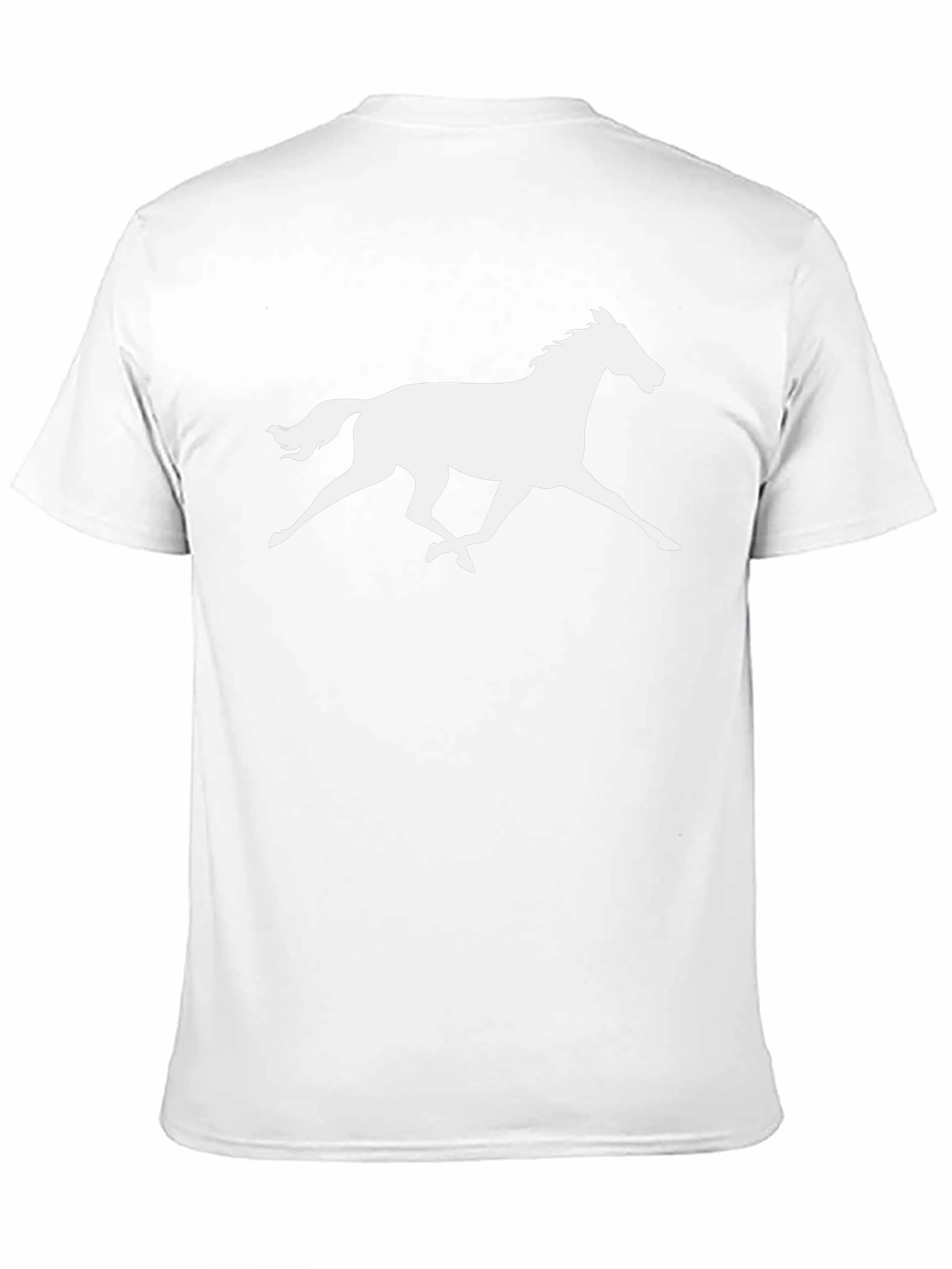 Galloping Horse Graphic Tee - Black Cotton T-Shirt
