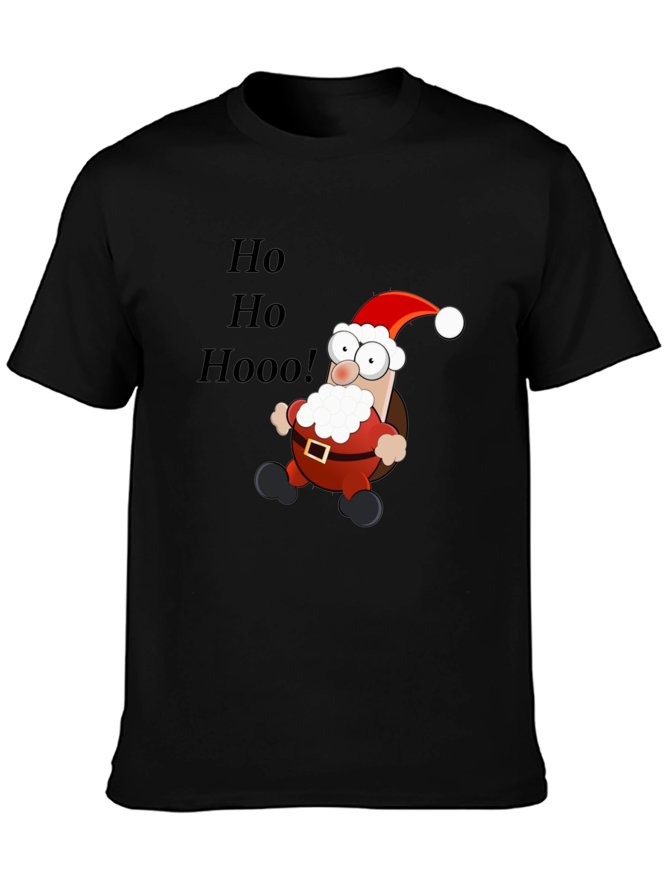 Cartoon Santa T-Shirt - Ho Ho Hoo!