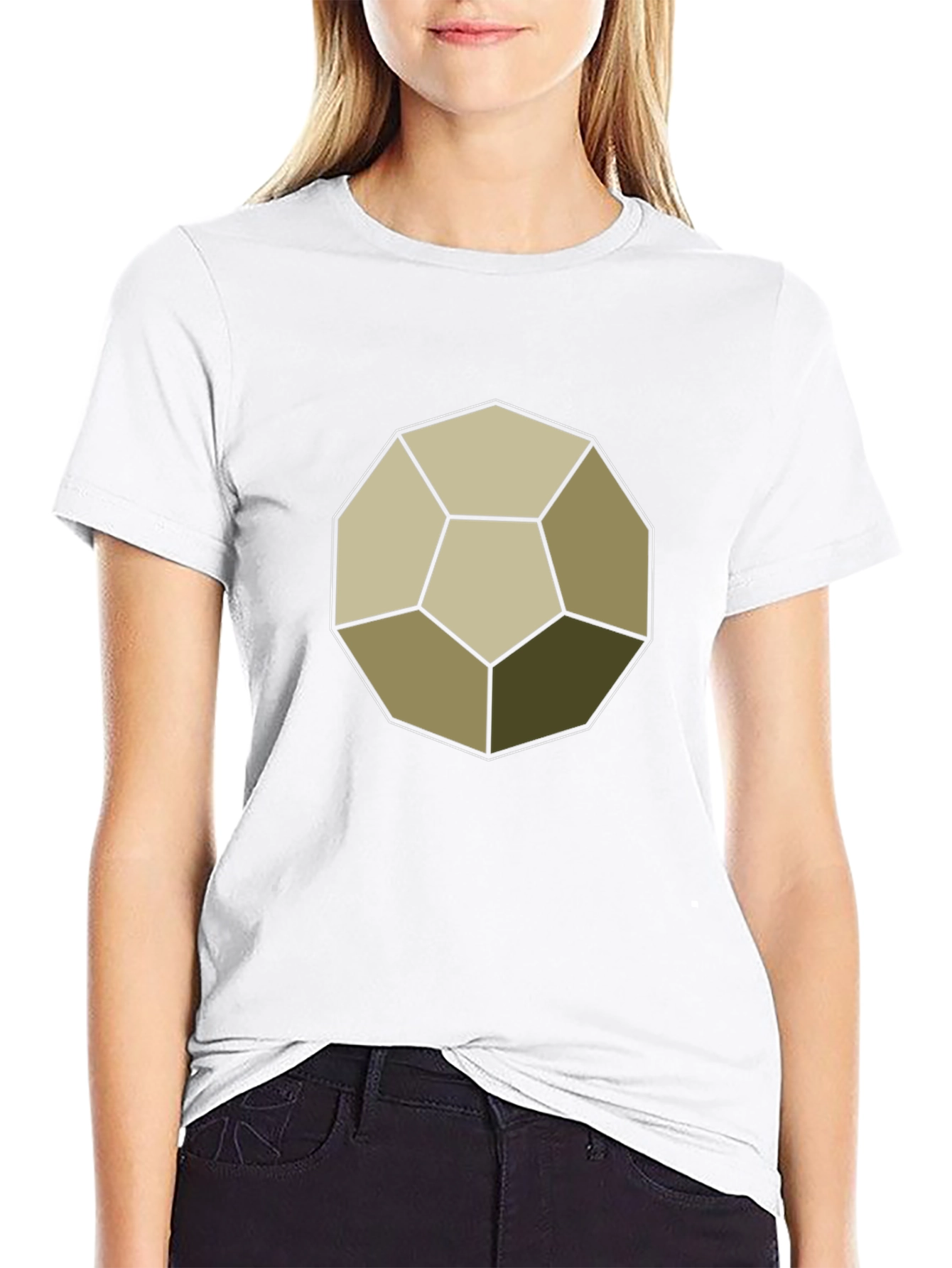 Geometric Dodecahedron Graphic Tee - Modern Casual Style