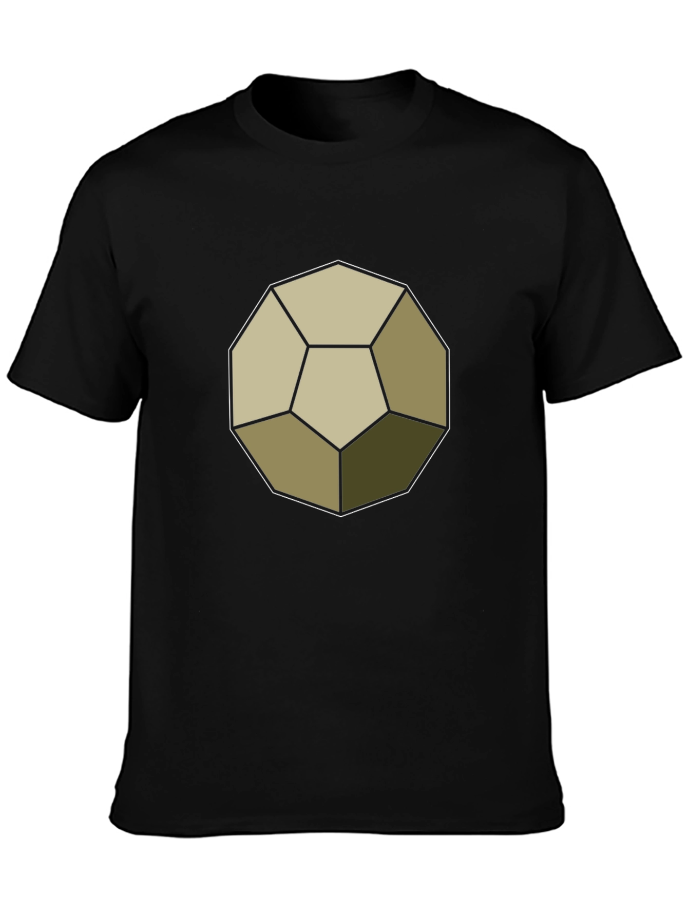 Geometric Dodecahedron Graphic Tee - Modern Casual Style