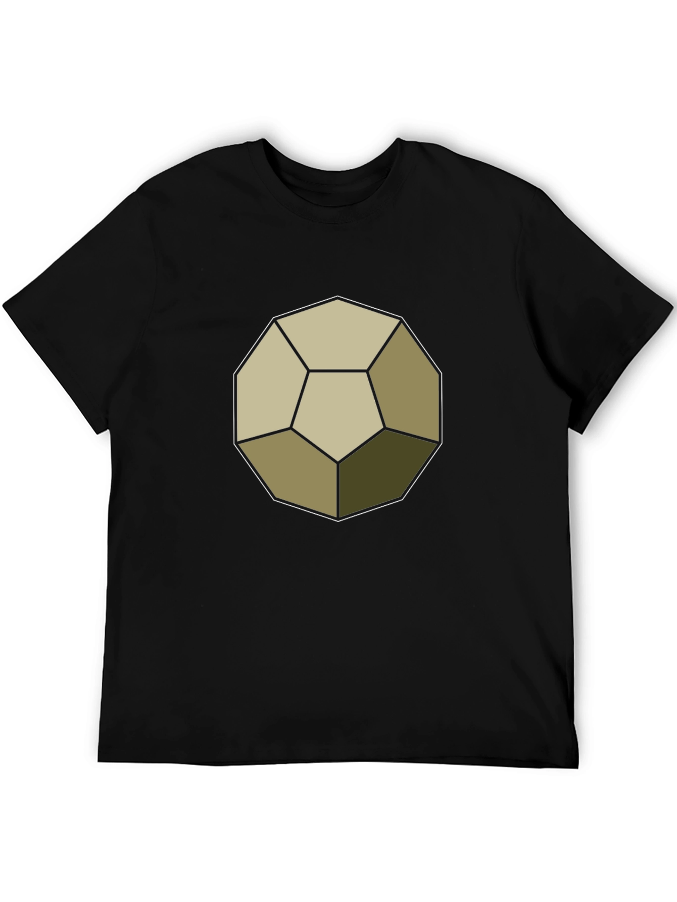 Geometric Dodecahedron Graphic Tee - Modern Casual Style