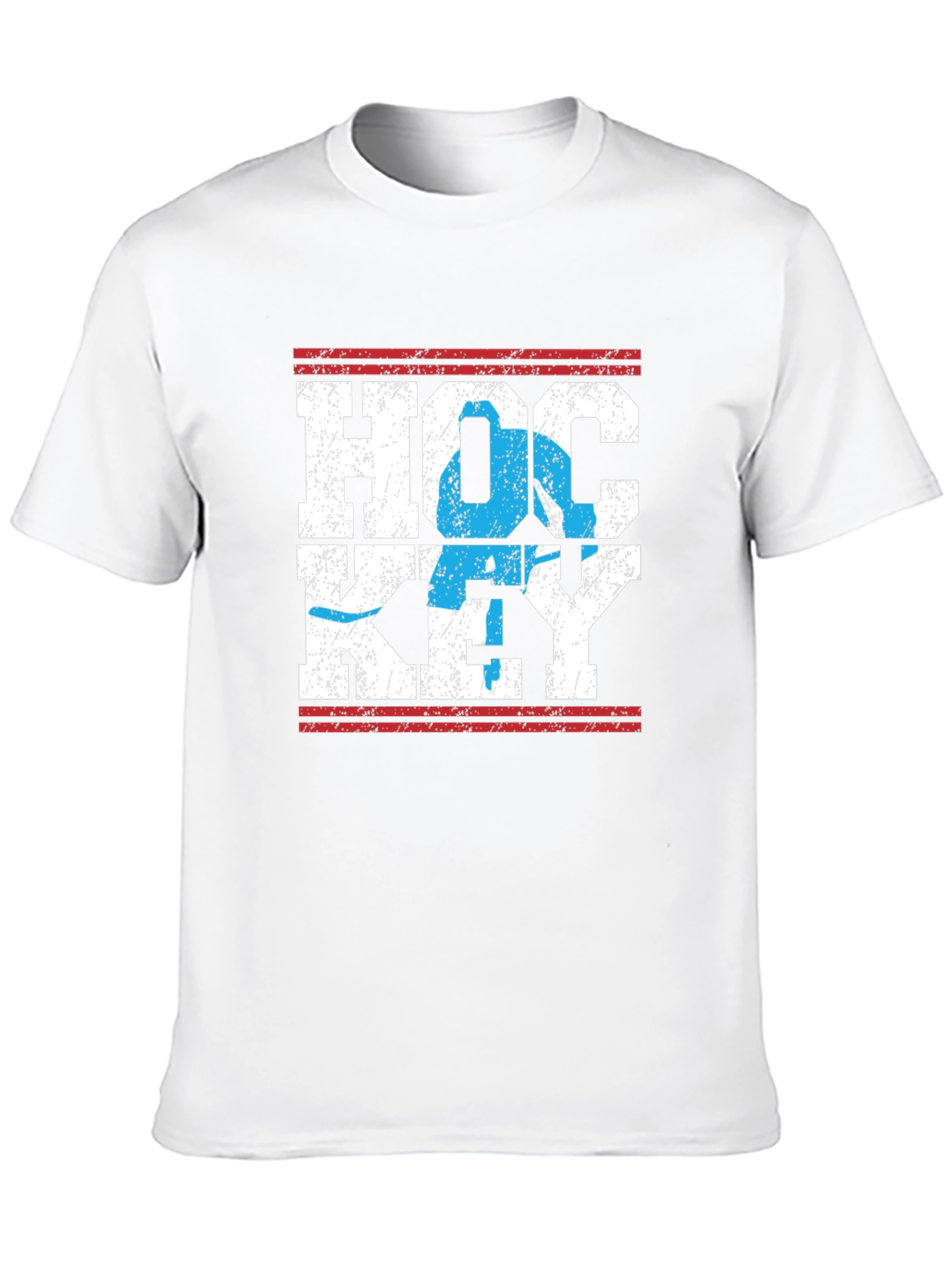 Distressed Hockey Graphic Tee - Black
