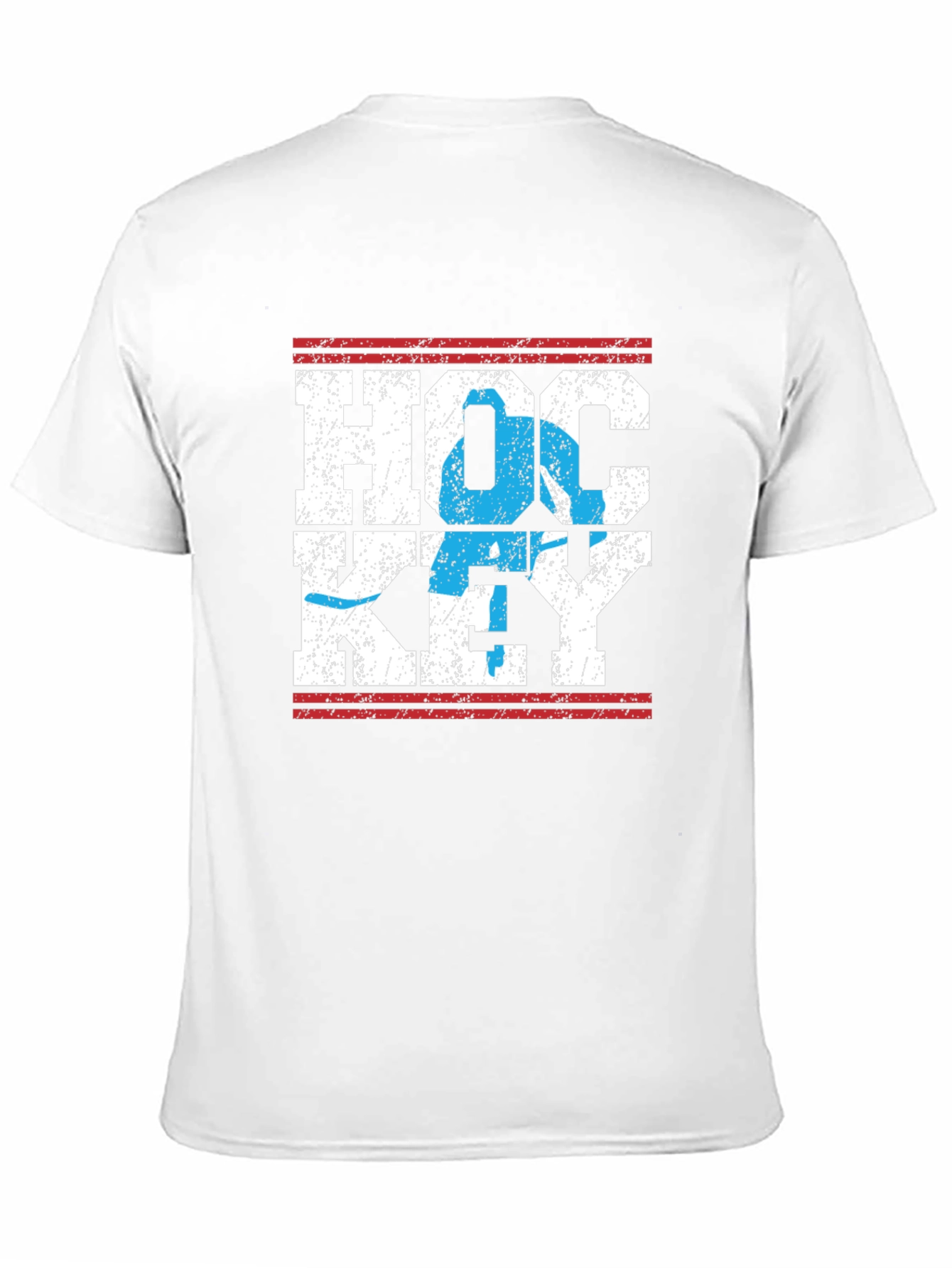 Distressed Hockey Graphic Tee - Black