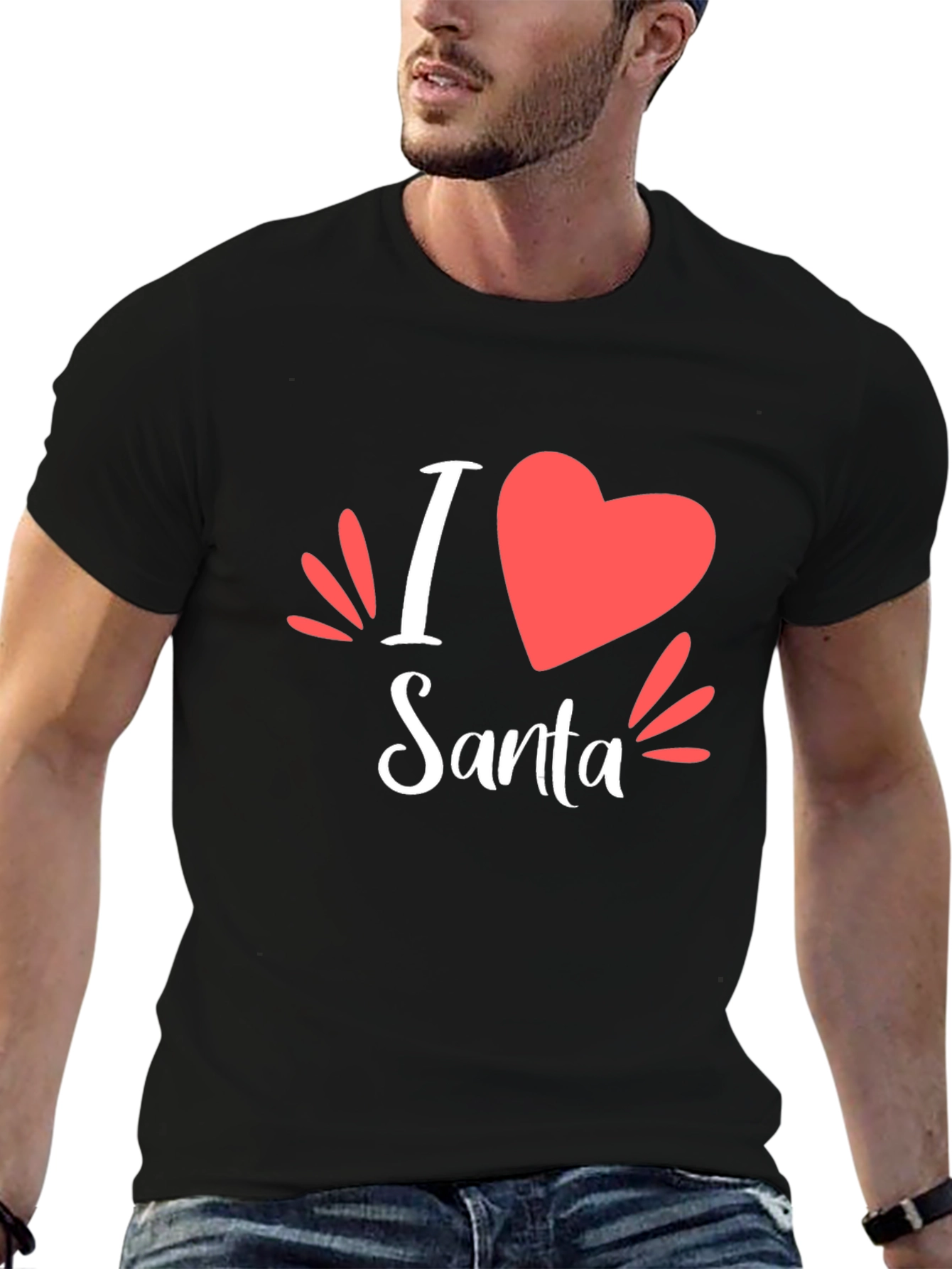 I Heart Santa Holiday Tee - Festive Graphic T-Shirt