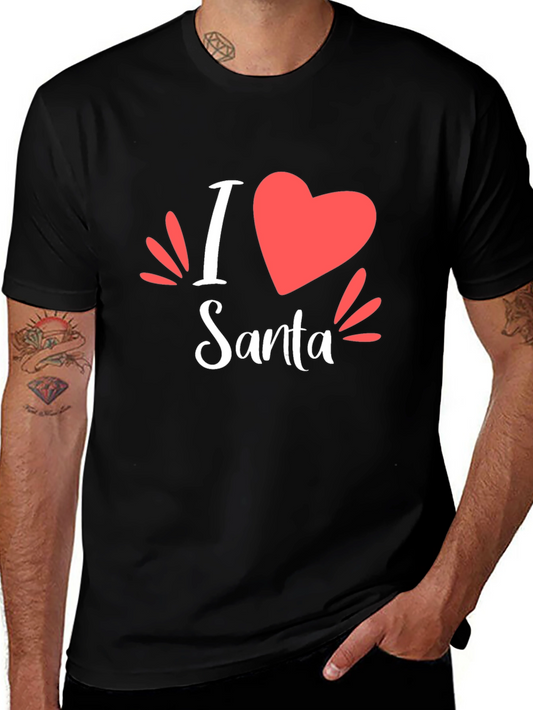 I Heart Santa Holiday Tee - Festive Graphic T-Shirt