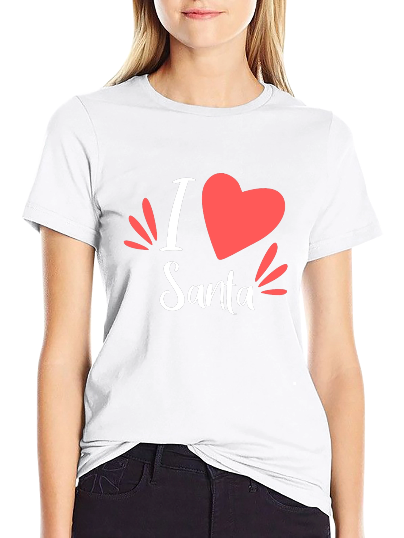 I Heart Santa Holiday Tee - Festive Graphic T-Shirt