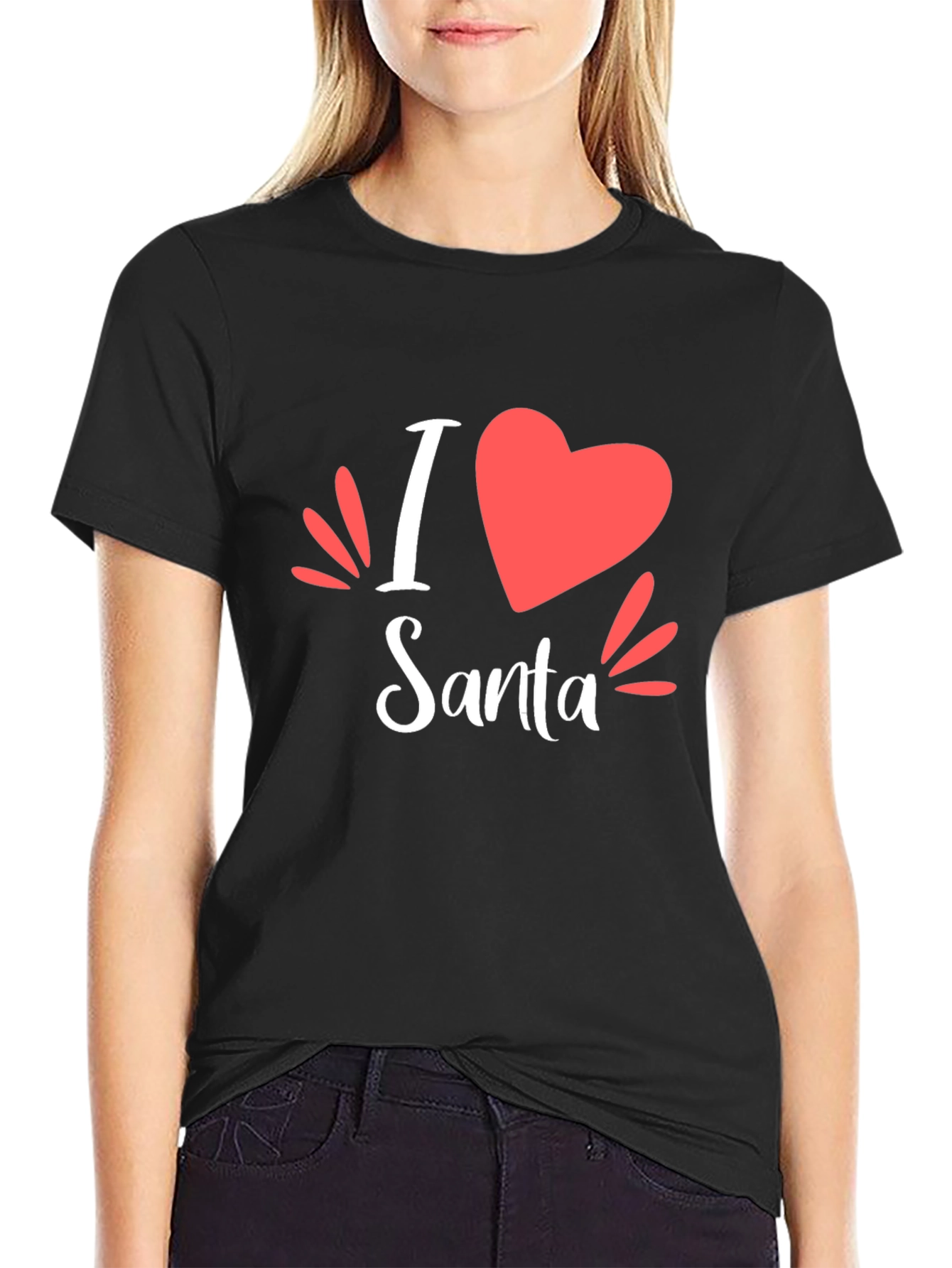 I Heart Santa Holiday Tee - Festive Graphic T-Shirt