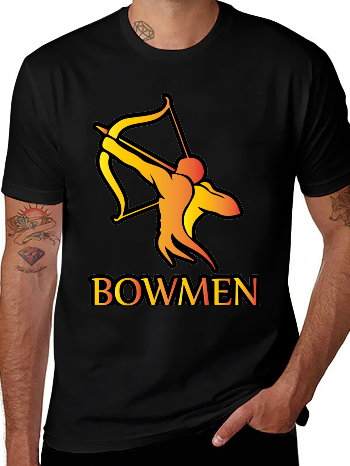 Bowmen Archer Graphic T-Shirt - Black