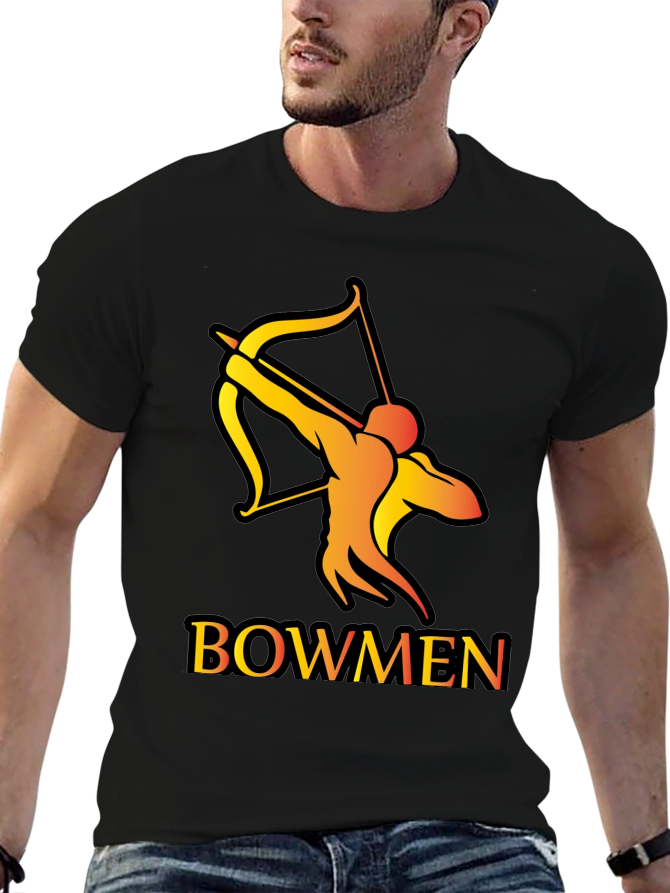 Bowmen Archer Graphic T-Shirt - Black
