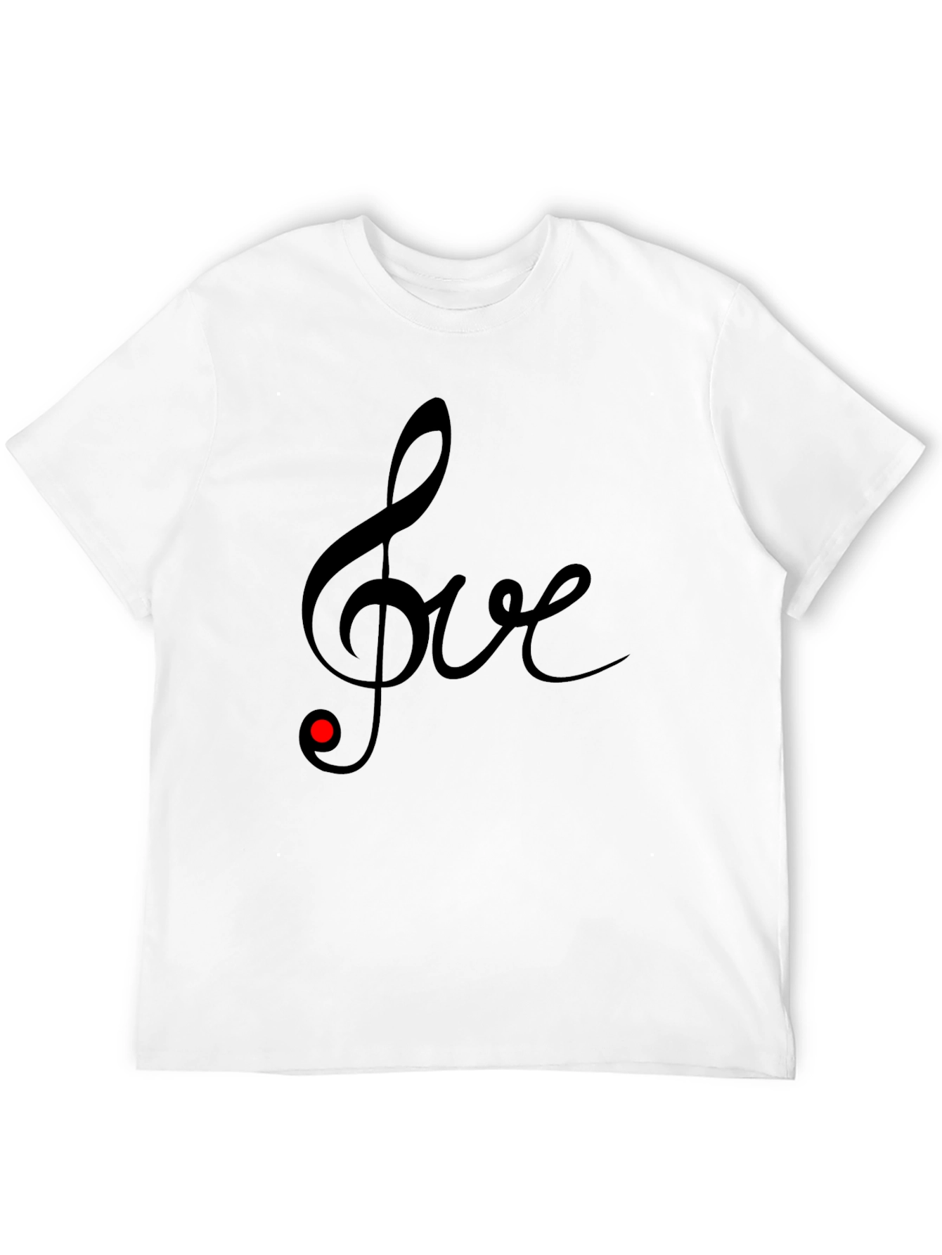 Love Music Note Black T-Shirt