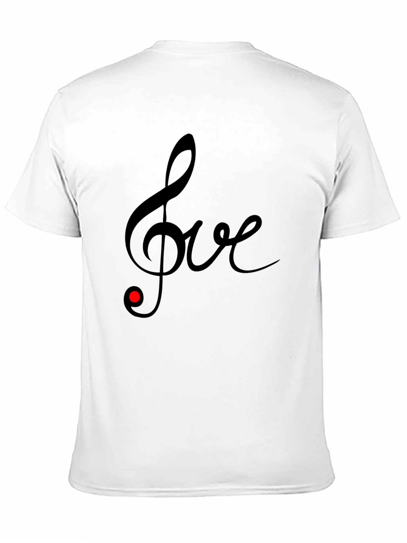 Love Music Note Black T-Shirt