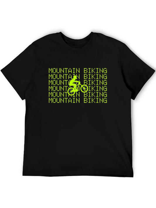 Mountain Biking Graphic Tee - Black