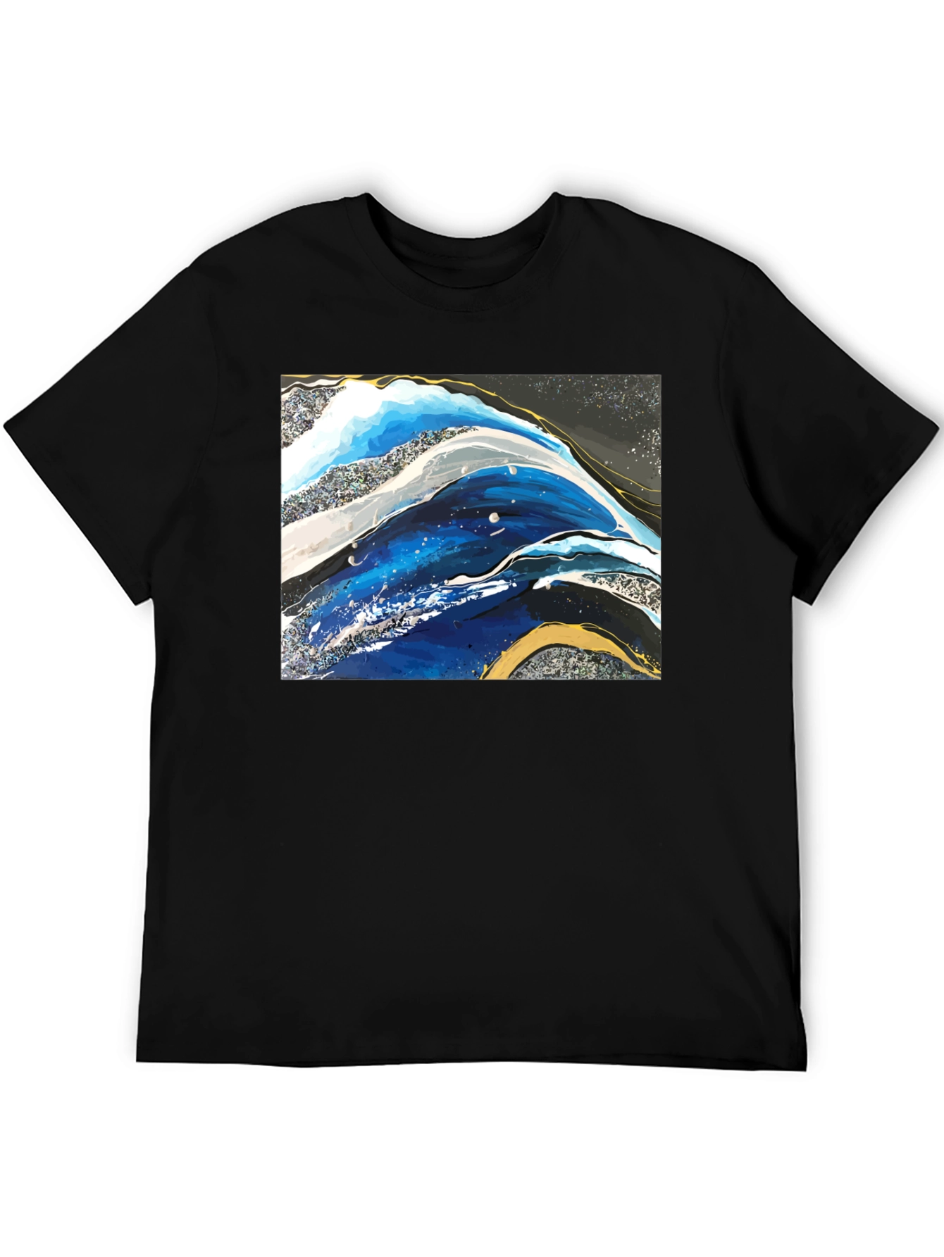 Abstract Wave Art Print Graphic T-Shirt