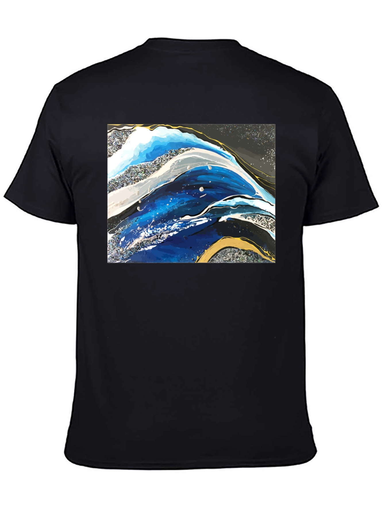 Abstract Wave Art Print Graphic T-Shirt