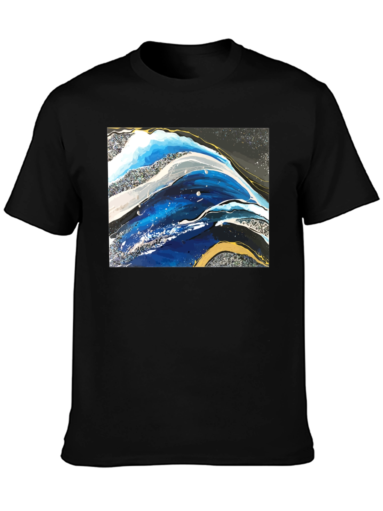 Abstract Wave Art Print Graphic T-Shirt