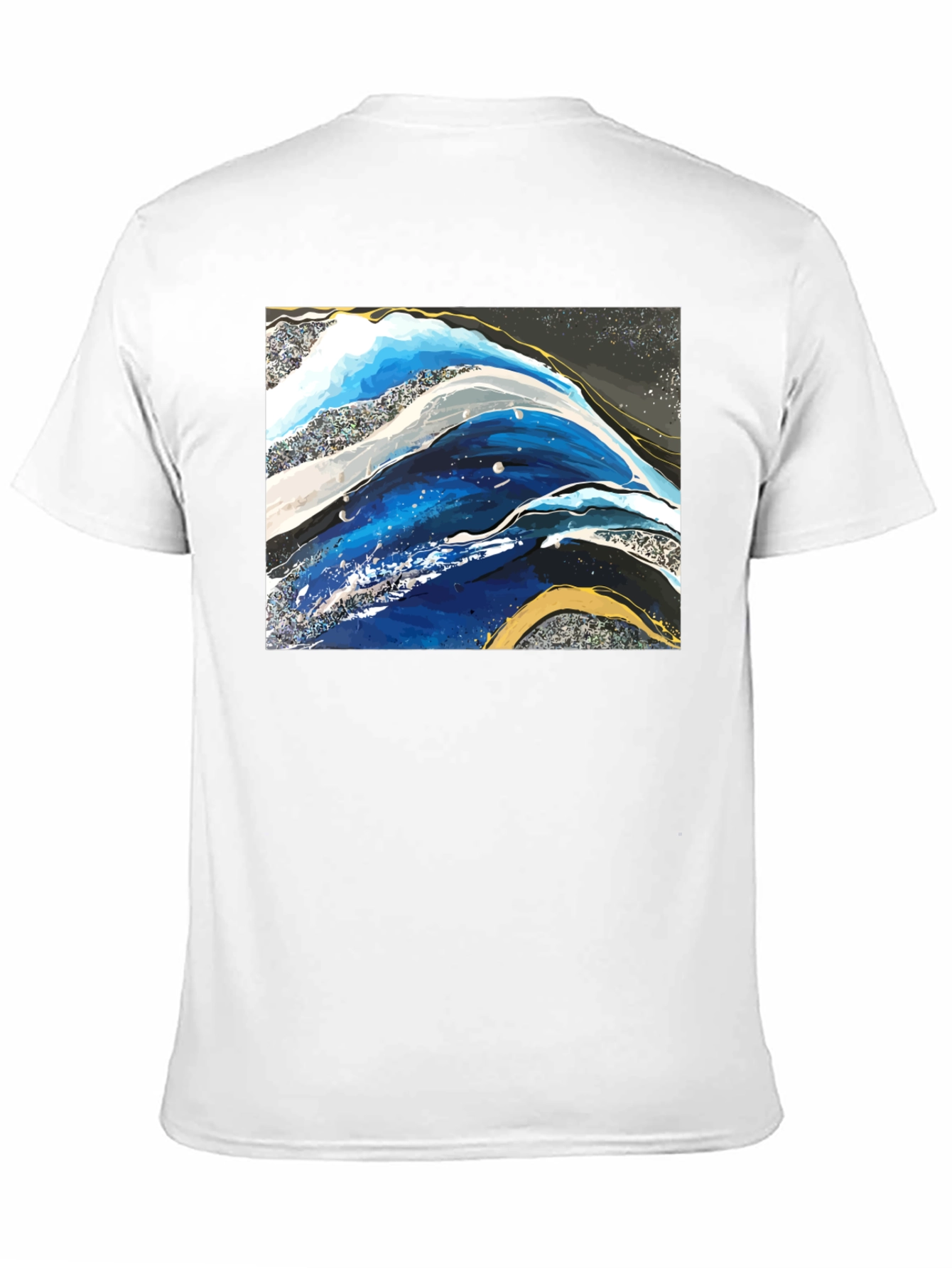 Abstract Wave Art Print Graphic T-Shirt