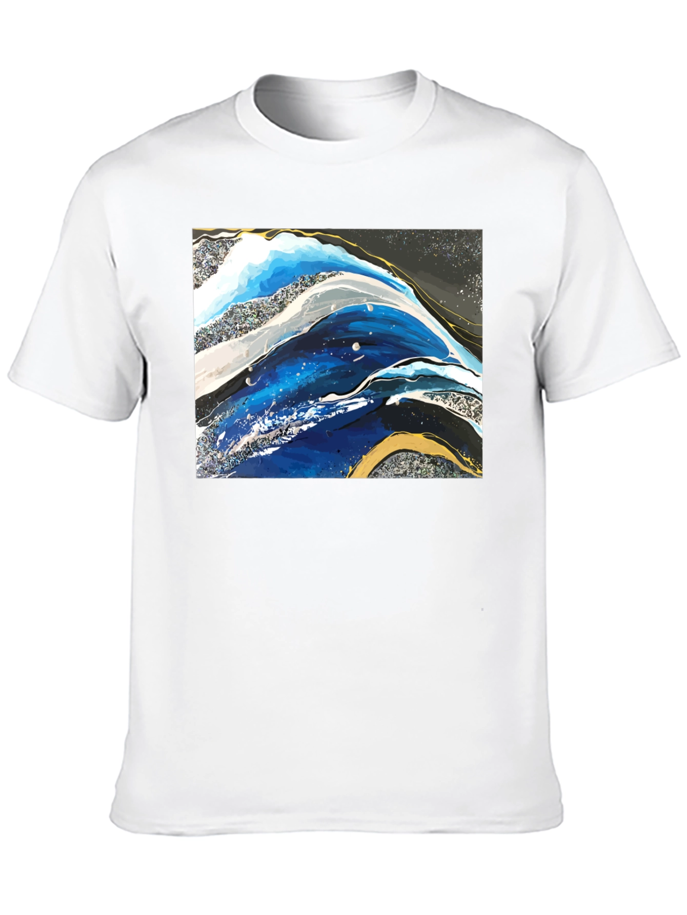 Abstract Wave Art Print Graphic T-Shirt
