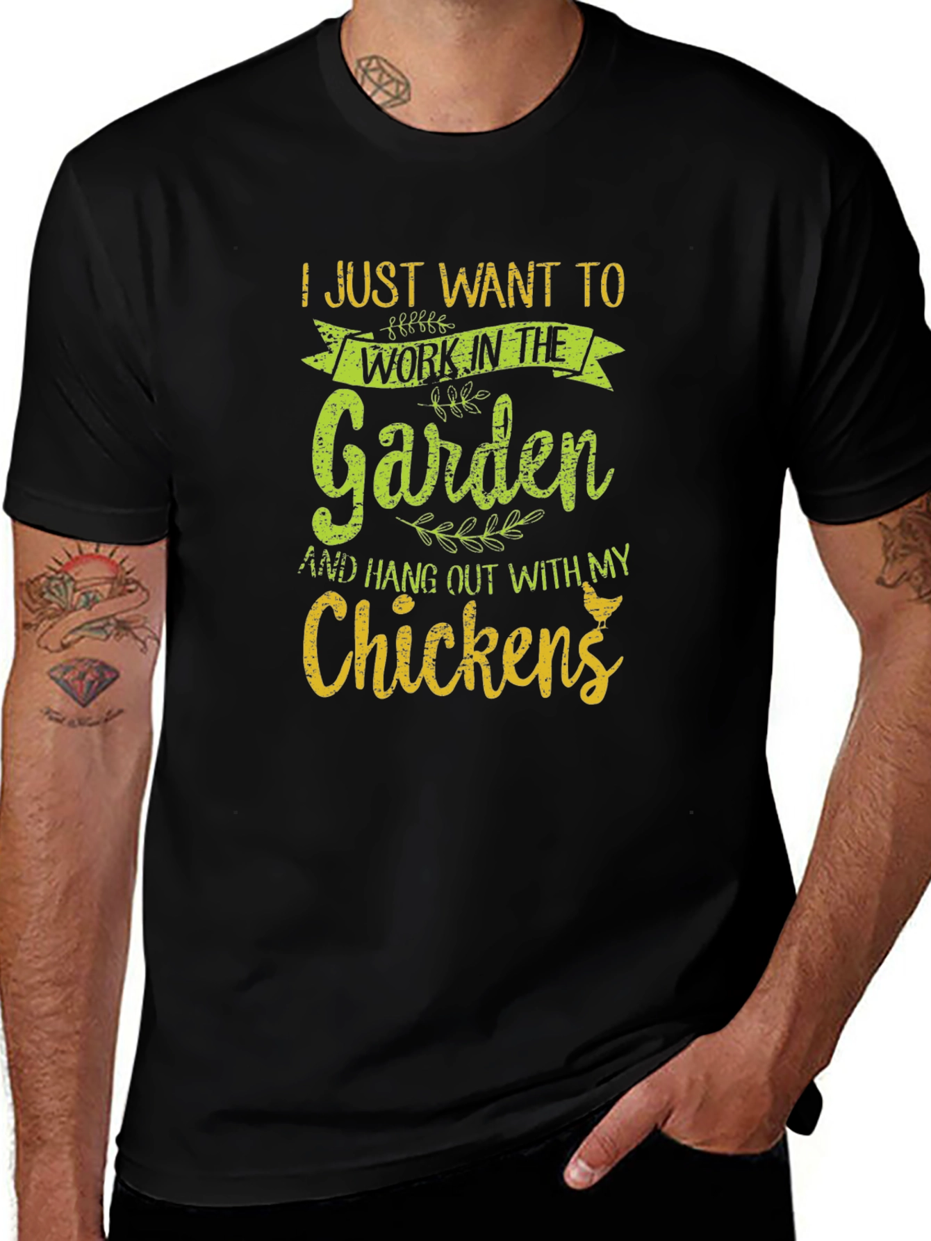 Garden & Chickens Graphic T-Shirt