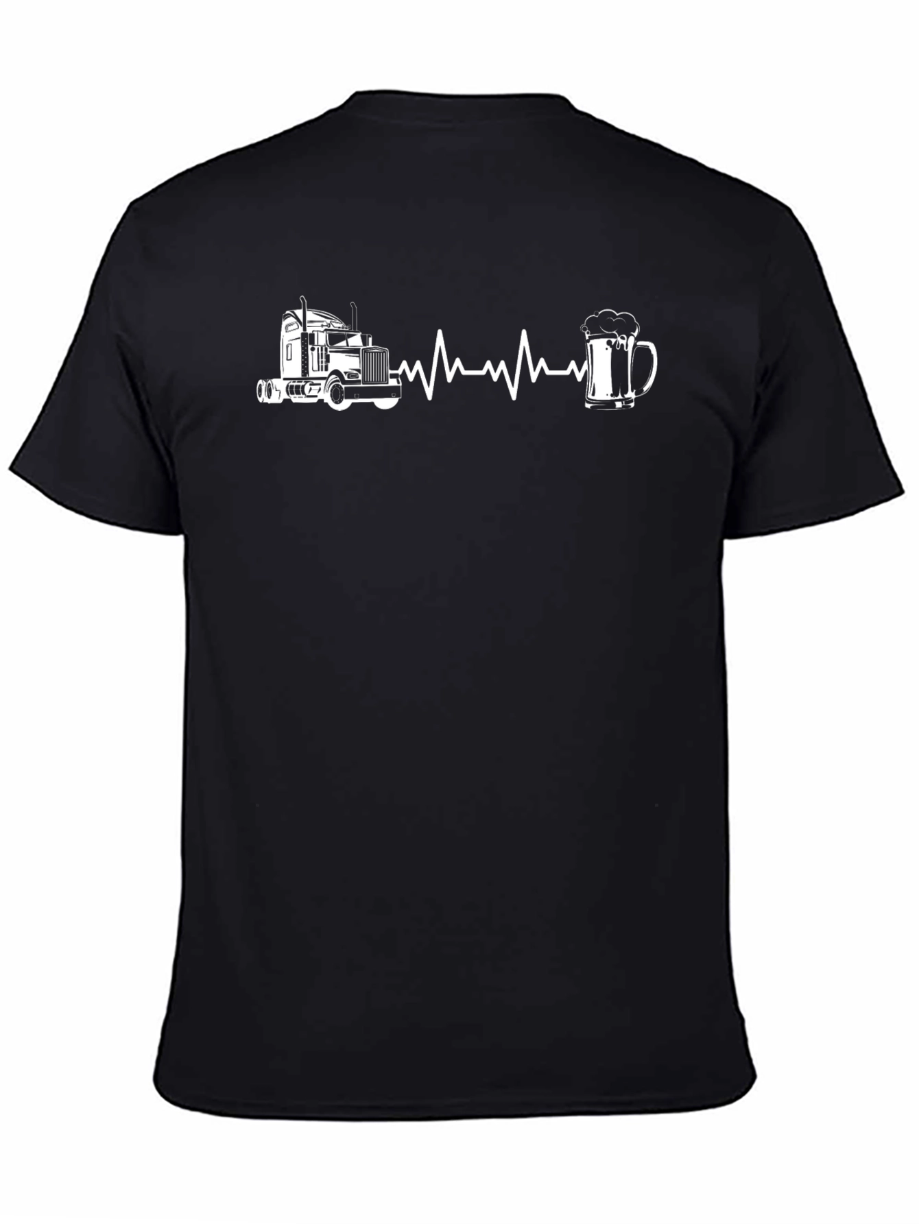 Truckers Heartbeat Tee - Truck & Beer Design