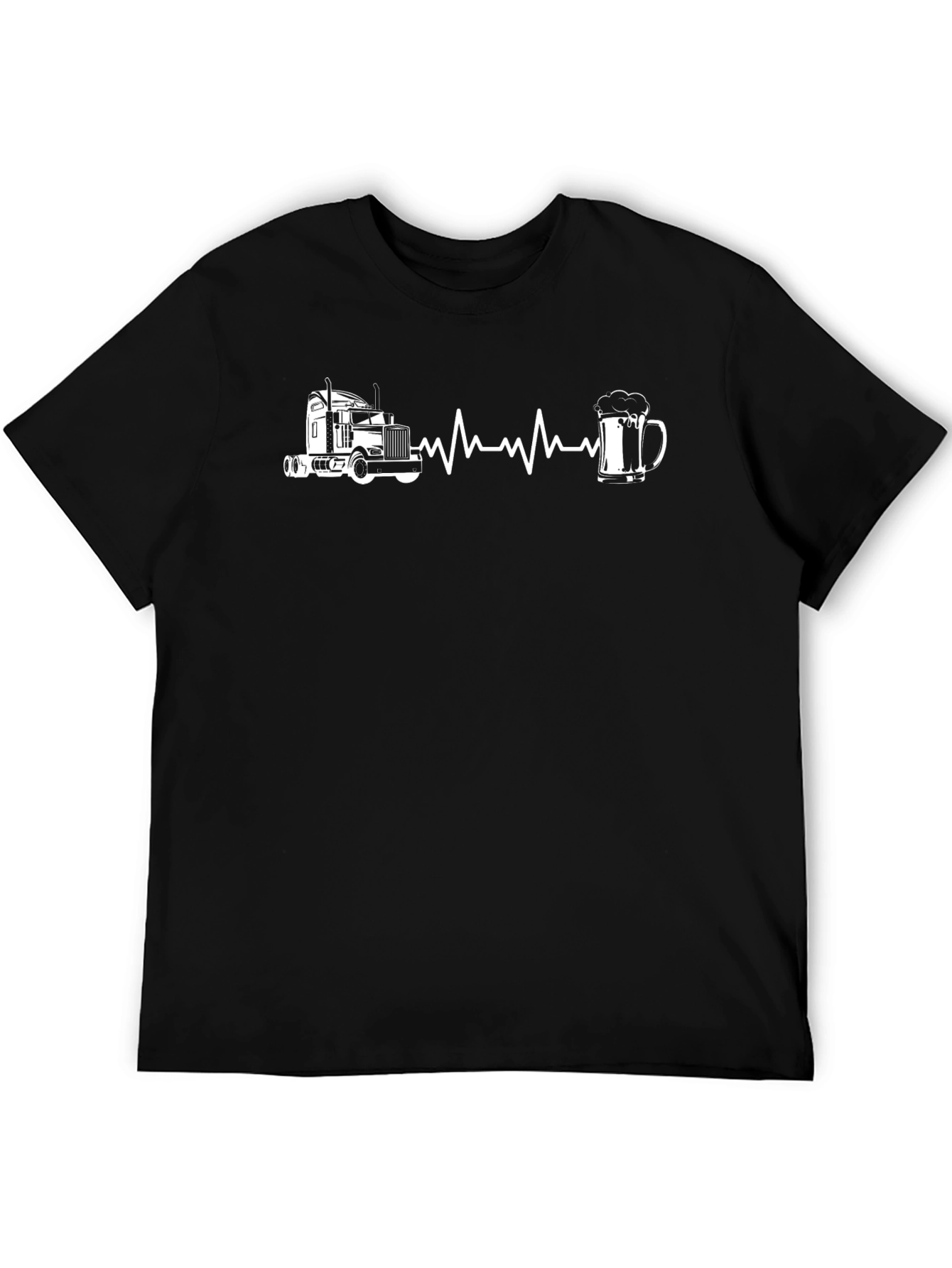Truckers Heartbeat Tee - Truck & Beer Design