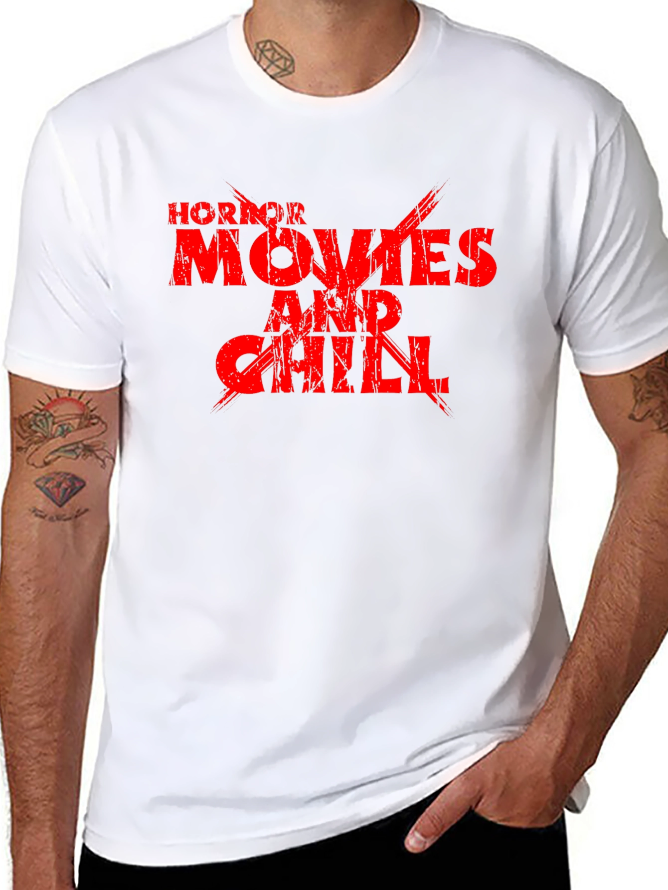 Horror Movies and Chill Black T-Shirt